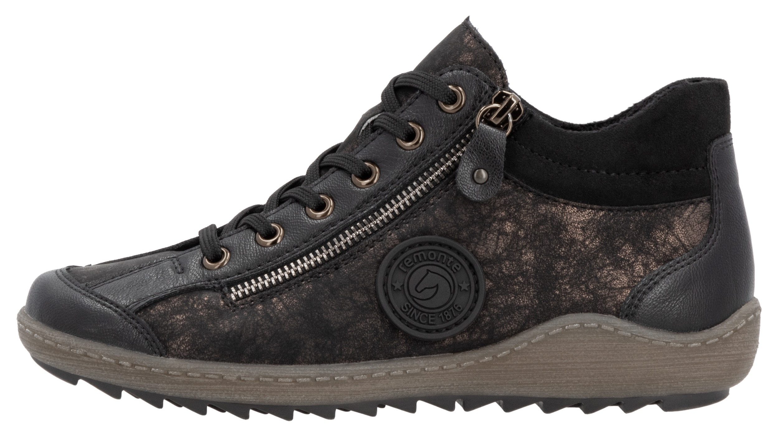 Remonte Veterschoenen flats, comfortschoenen, laarzen met zijrits