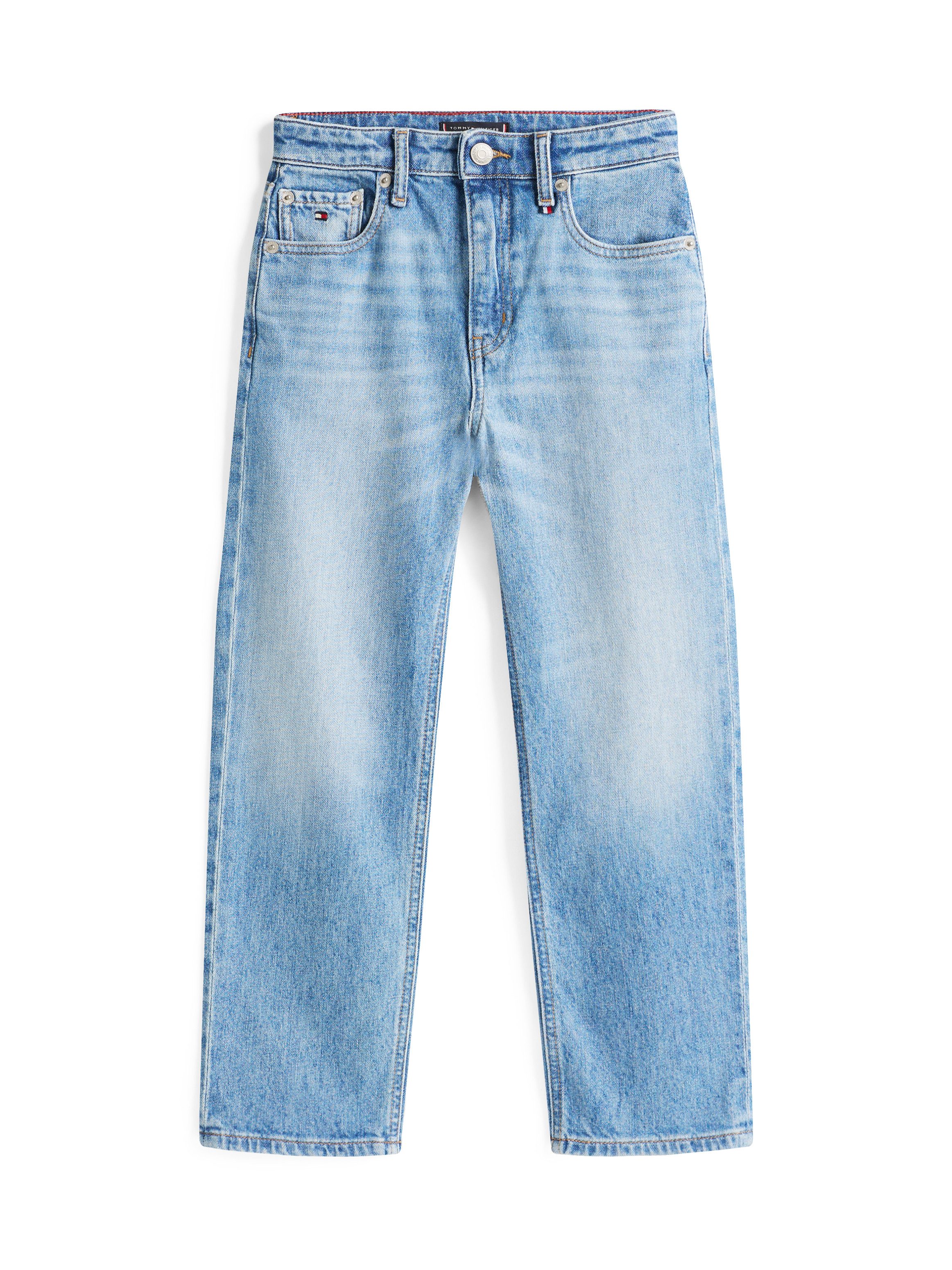 Tommy Hilfiger Stretch jeans SKATER LIGHT WASH DENIM voor kinderen tot 16 jaar, skater-vorm