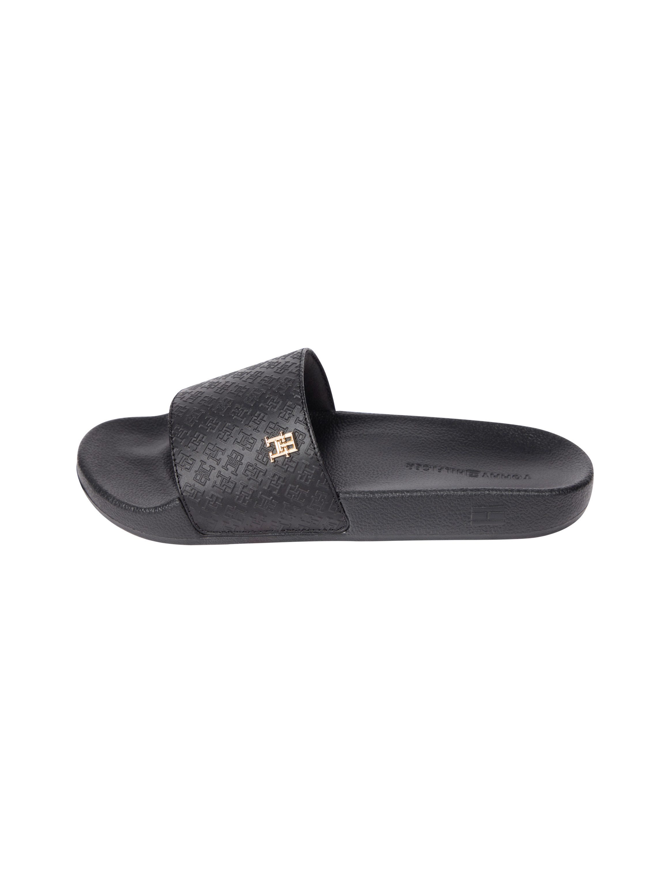 Tommy Hilfiger Slippers TH MONOGRAM POOLSIDE , comfort-schoen, zomerschoen, instapschoen met th-sieraad