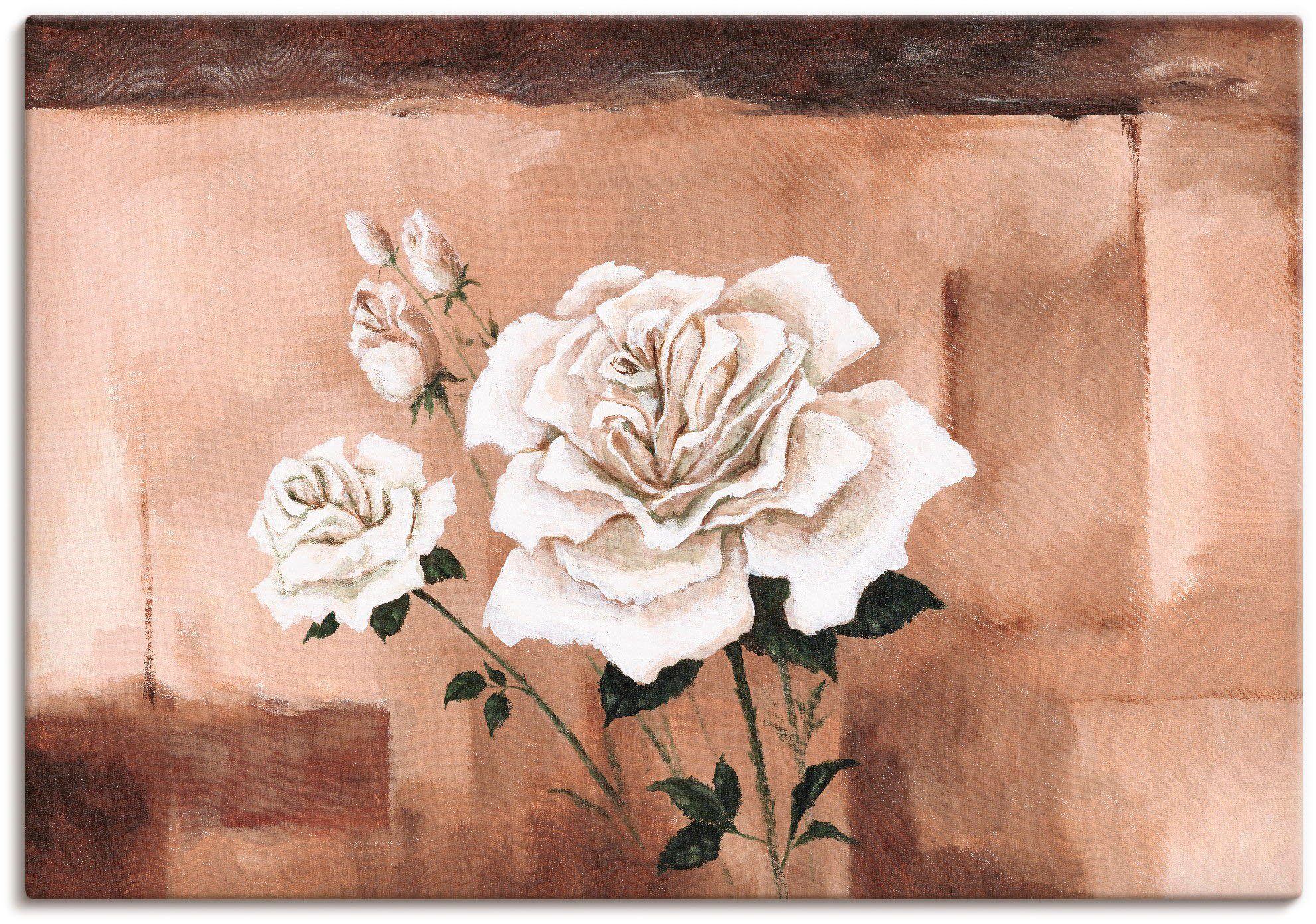 Artland Artprint op linnen Rosen gespannen op een spieraam