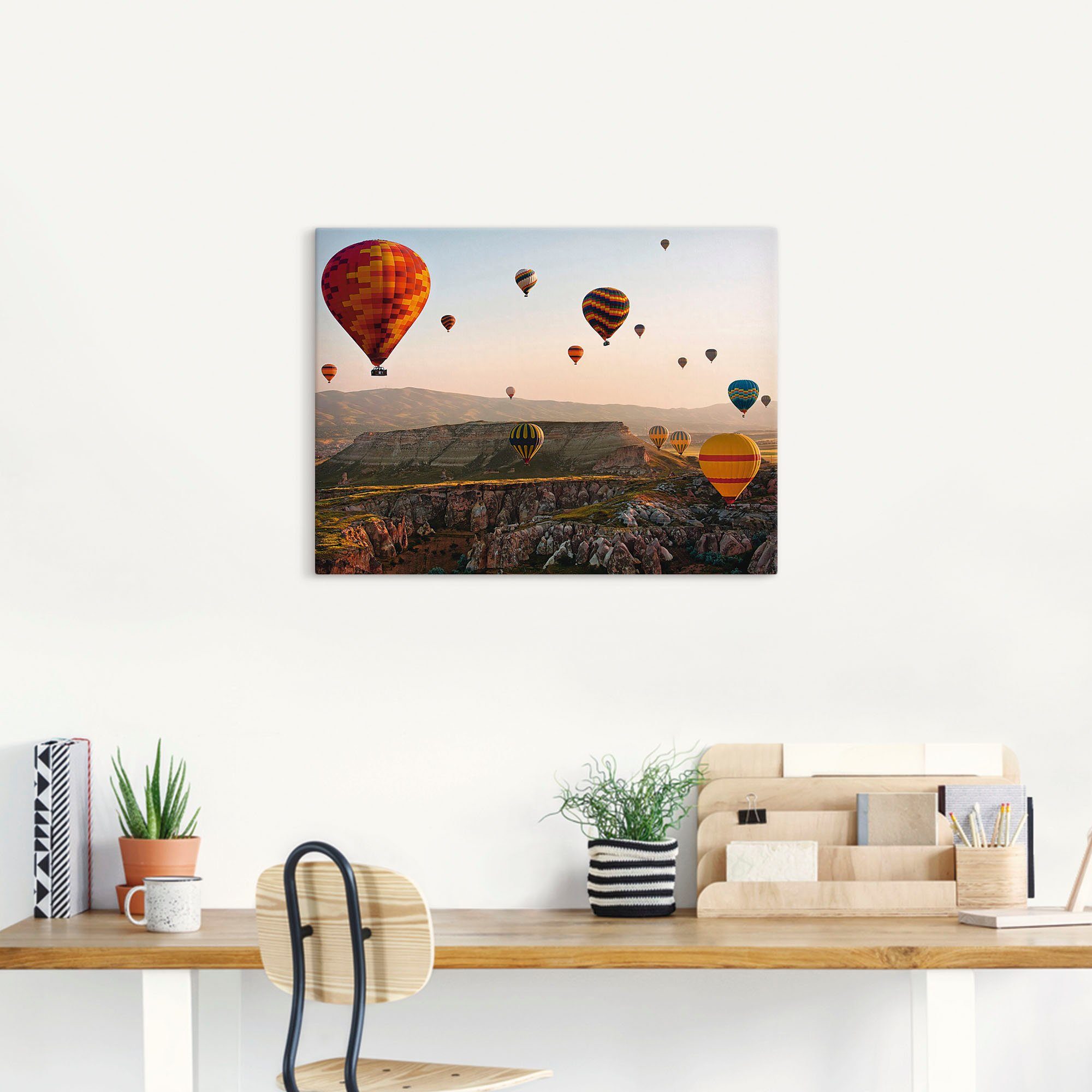 Artland Artprint Ballonvaart in Cappadocië als artprint op linnen, poster in verschillende formaten maten