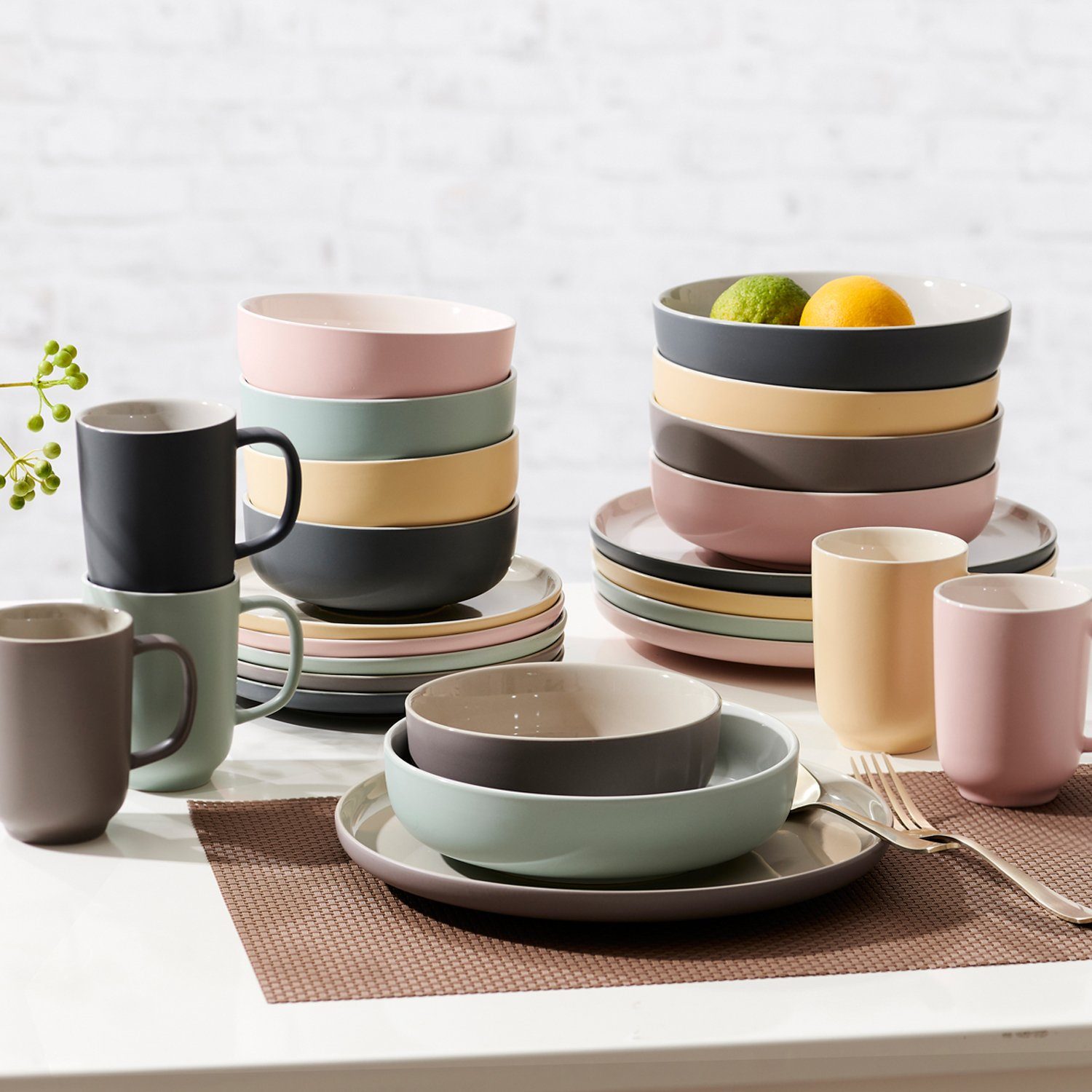 Ritzenhoff & Breker Combi-servies Serviesset, servies Jasper in scandinavische stijl, 16 delen, voor 4 personen (set, 16-delig)