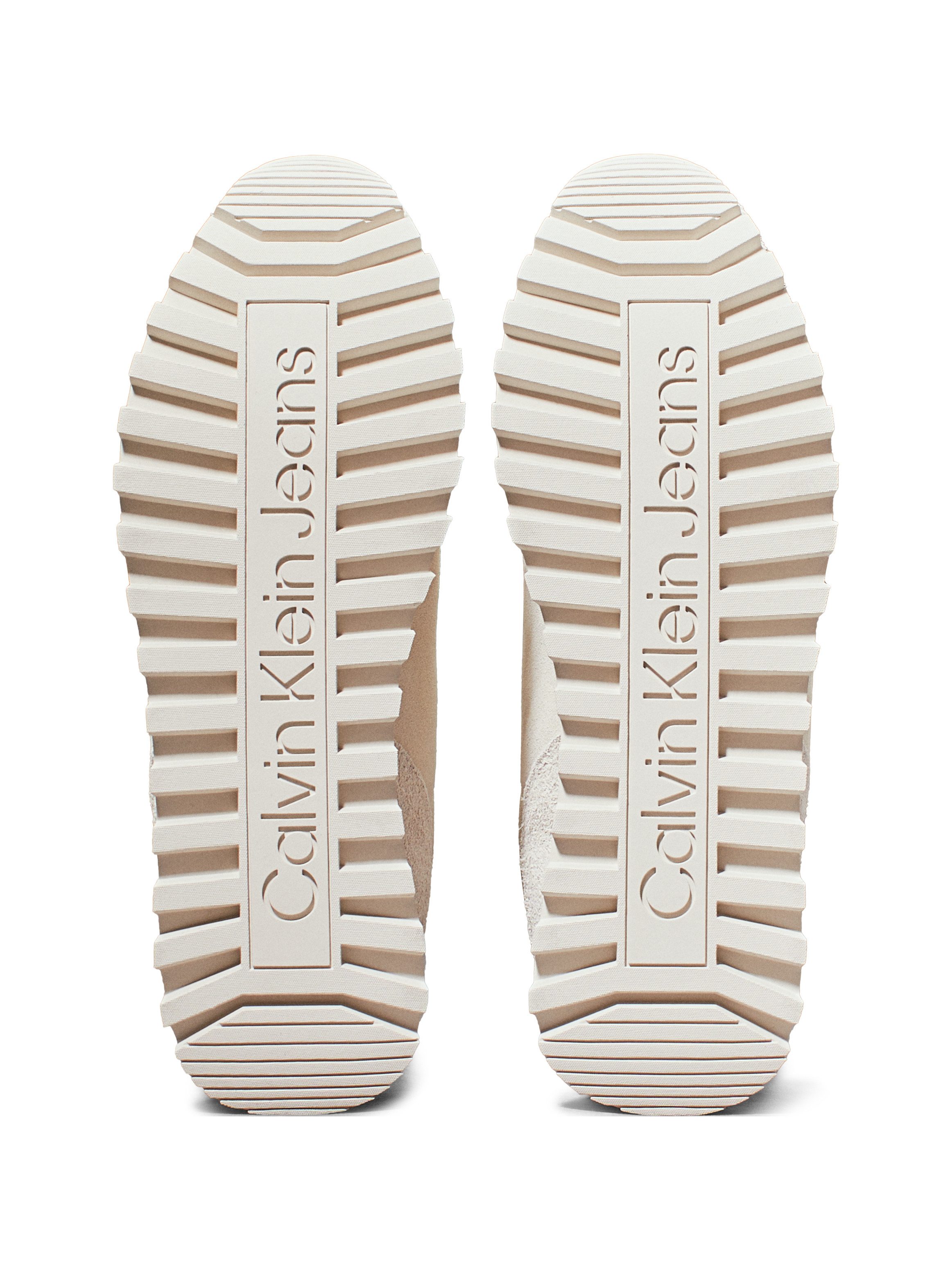 Calvin Klein Plateausneakers RUNNER LACEUP ML SUEDE , vrijetijdsschoen, veterschoen, lage schoen met zij ck-logo