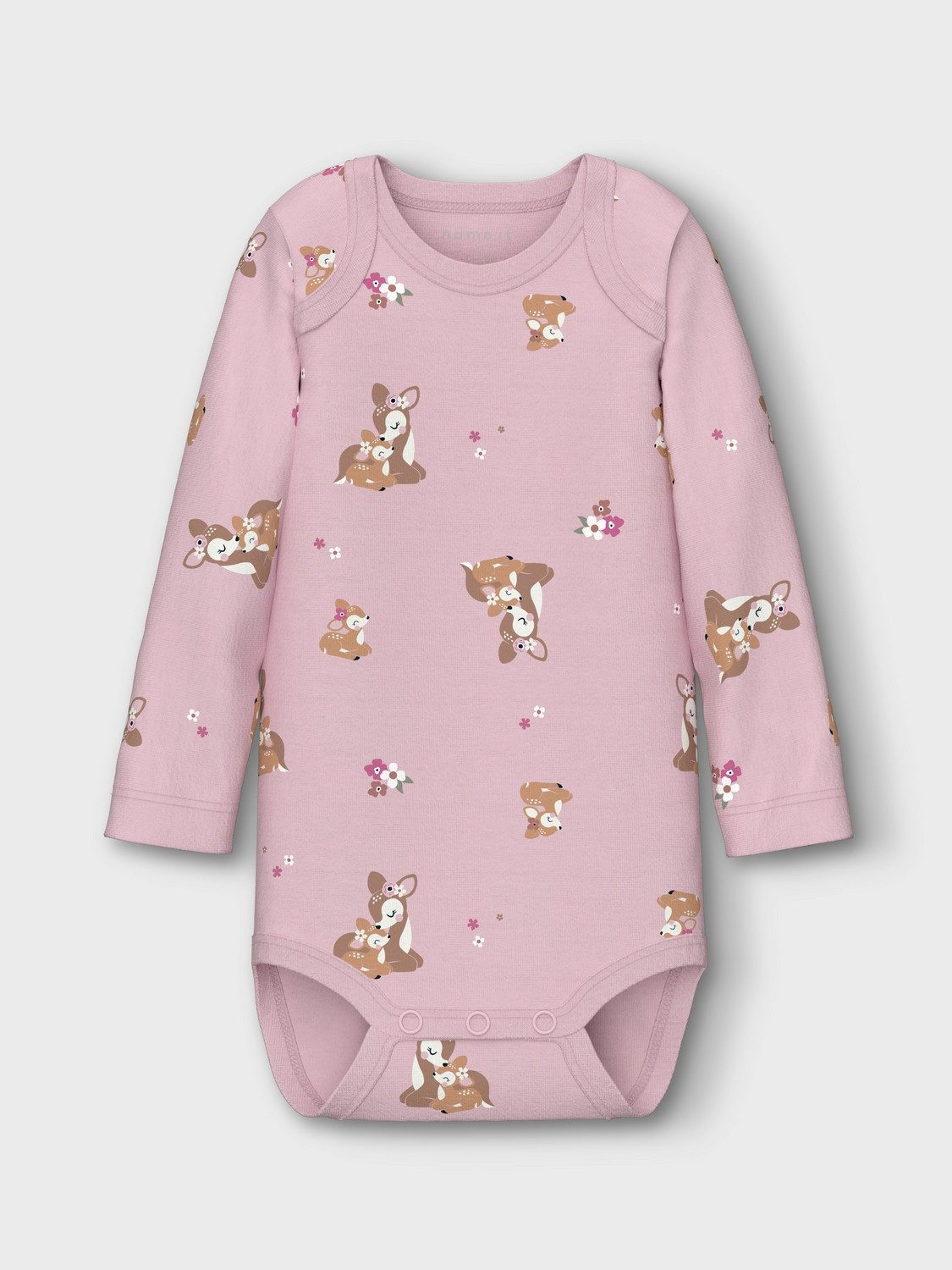 Name It Body met lange mouwen NBFBODY 3P LS IBIS ROSE DEER NOOS (set, 3-delig)