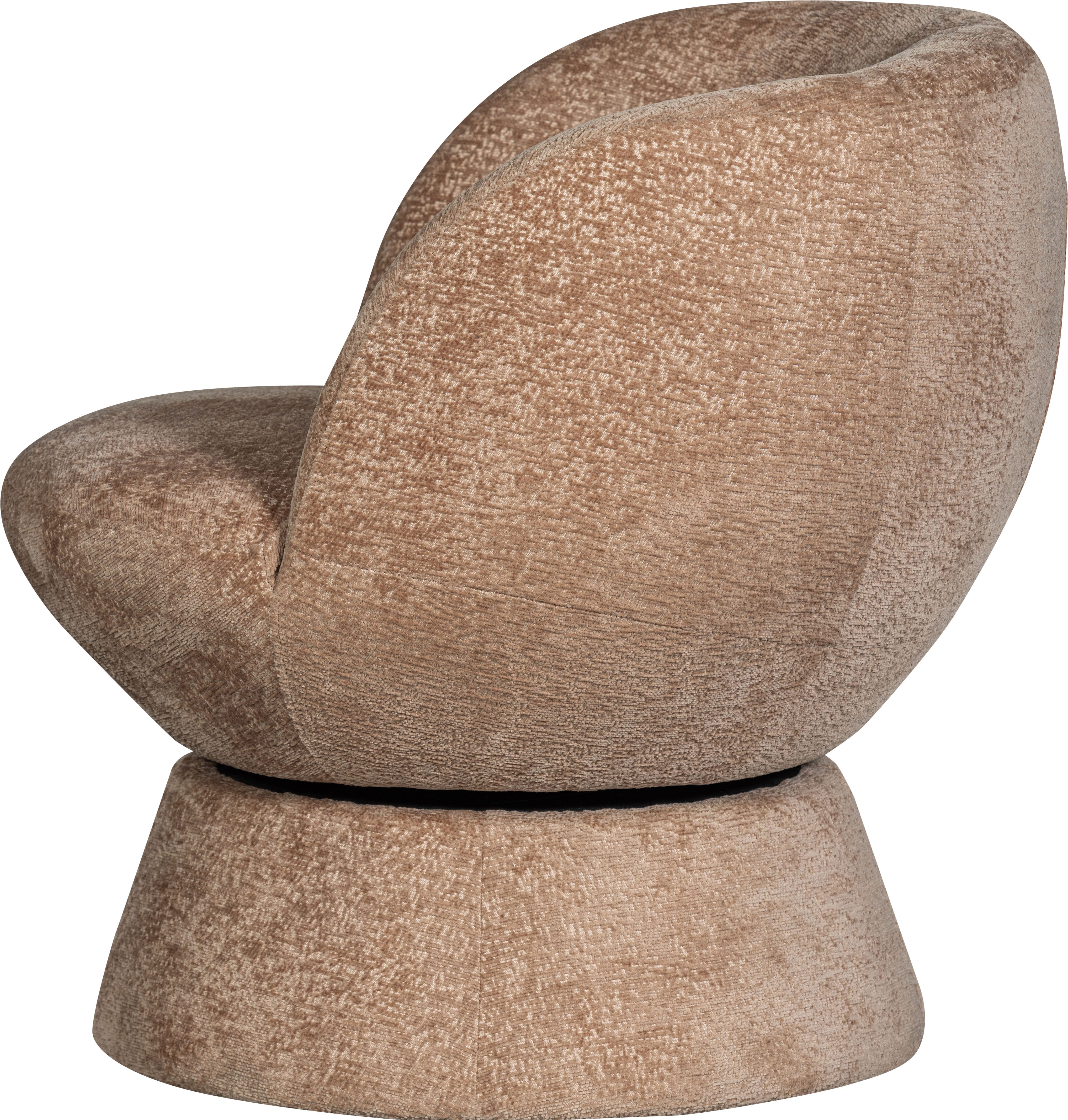 WOOOD Draaibare fauteuil Shuffle draaibaar in elke richting, ronde vorm, h 72 cm x b 73 cm