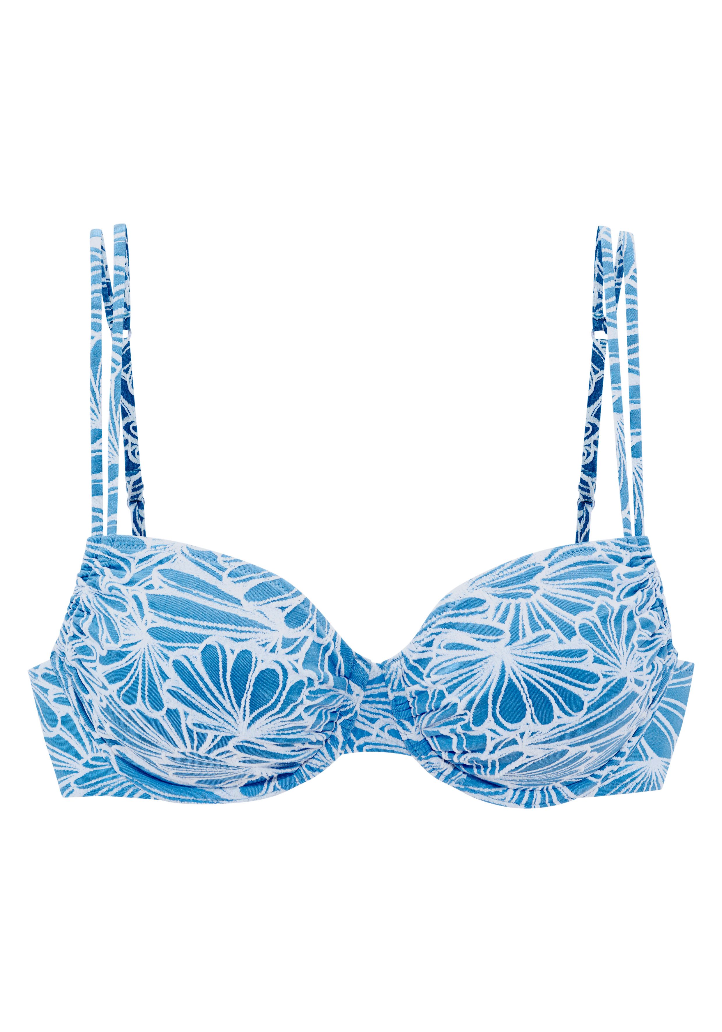 Venice Beach Beugelbikinitop Peony van modieuze structuurstof