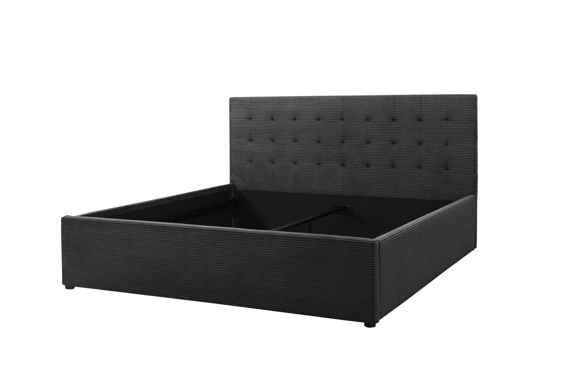 Home affaire Gestoffeerd bed Hamar, knoopstiksels in het hoofdeinde, tot 250 KG belastbaar
