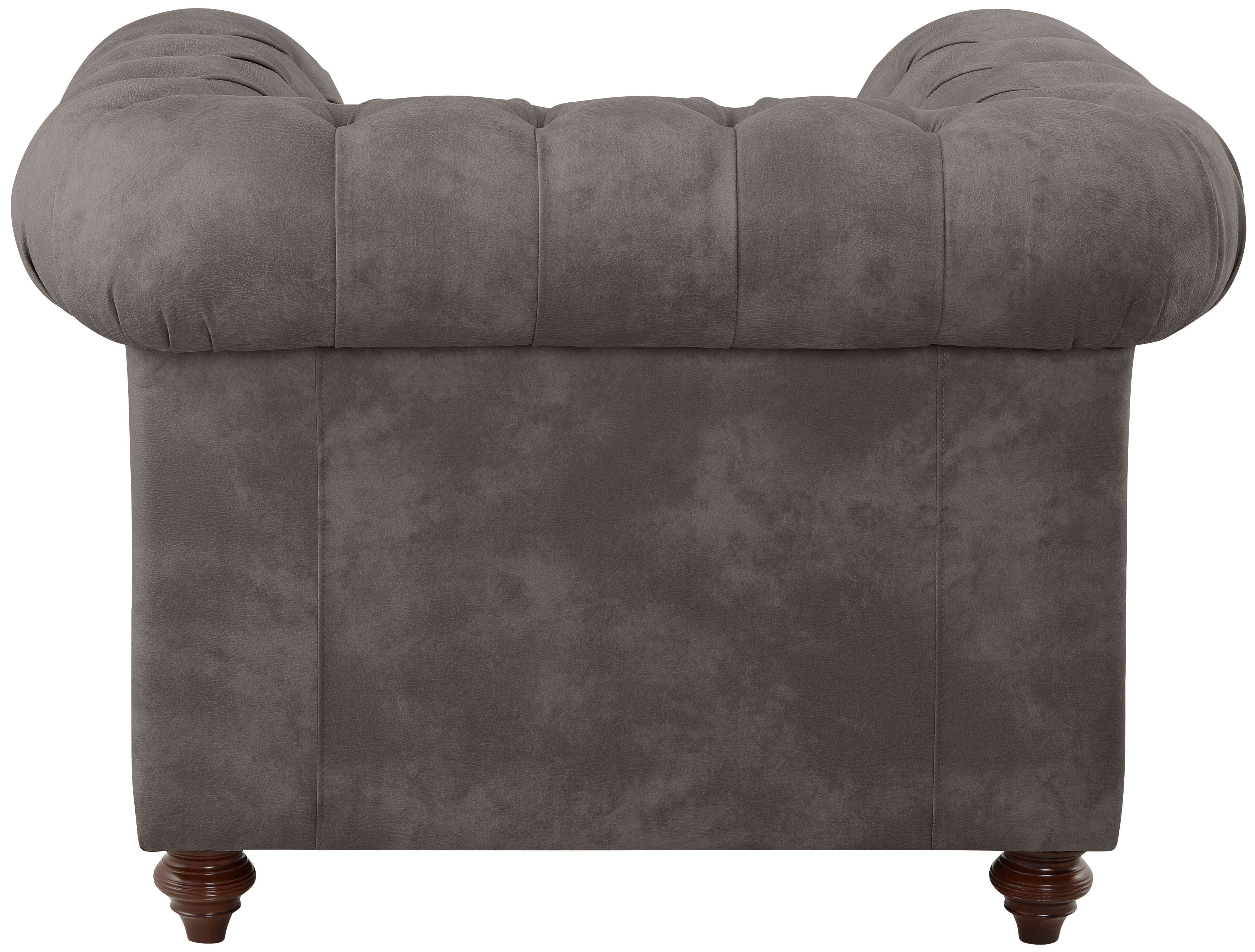 Home affaire Fauteuil CHESTERFIELD met hoogwaardige knoopdetails, ook in leer