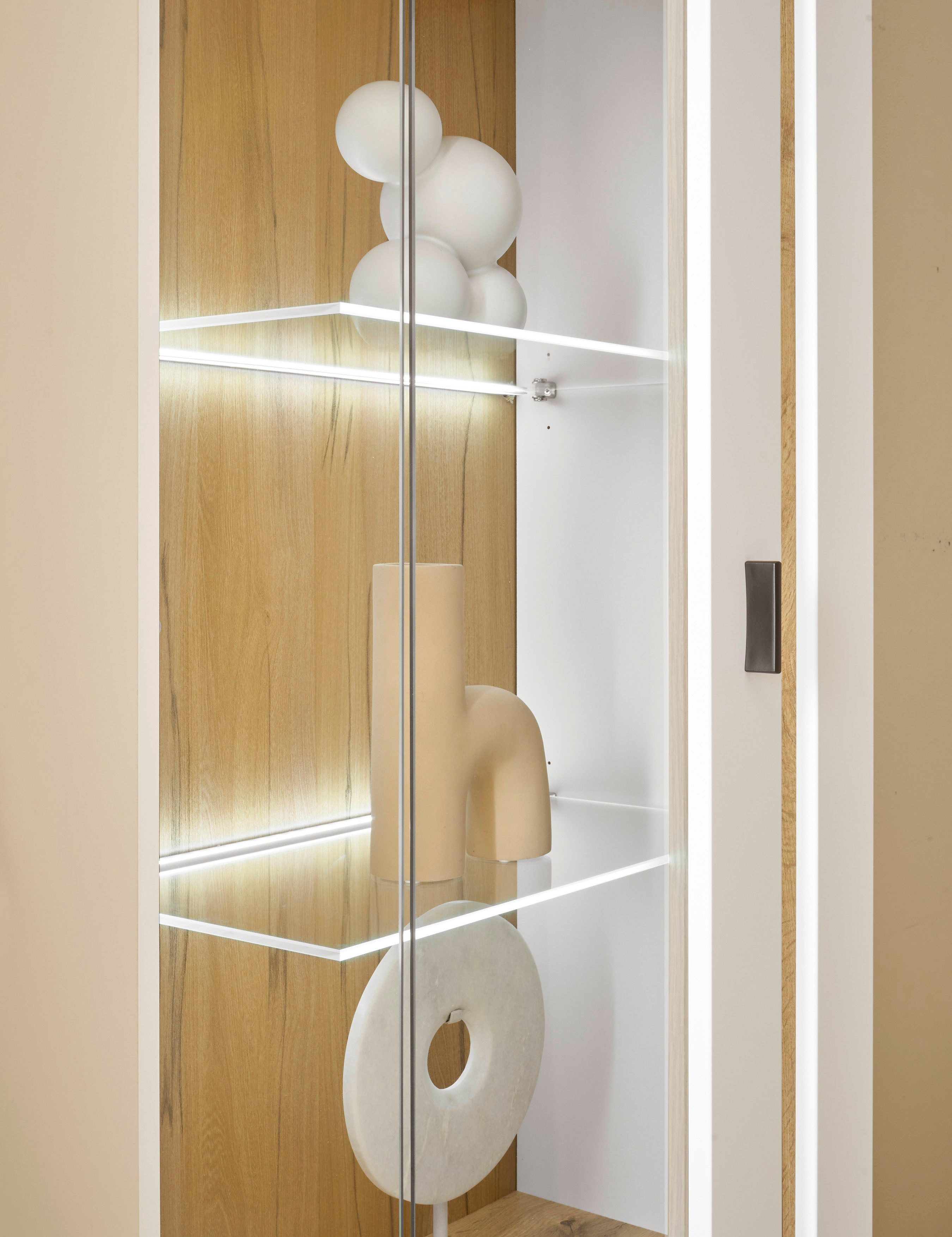 INOSIGN Wandmeubel Long Island in moderne trendkleur, inclusief verticale verlichting, breedte 330 cm (set, 4-delig)