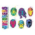 komar wandfolie avengers mightiest heroes 100 x 70 cm (7 stuks) multicolor