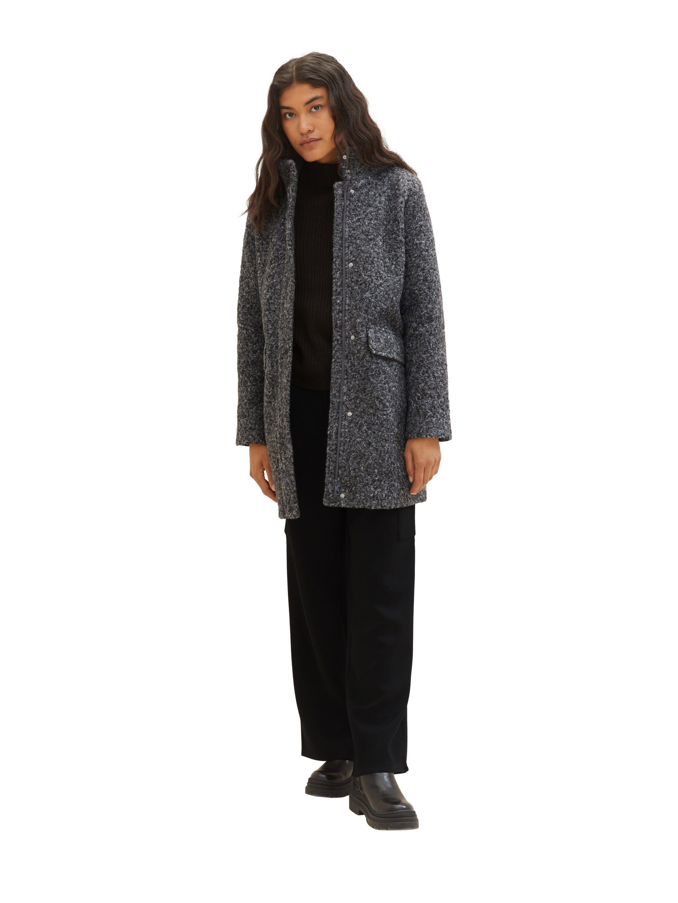 Tom Tailor Denim Korte jas met rits en drukknoopsluiting