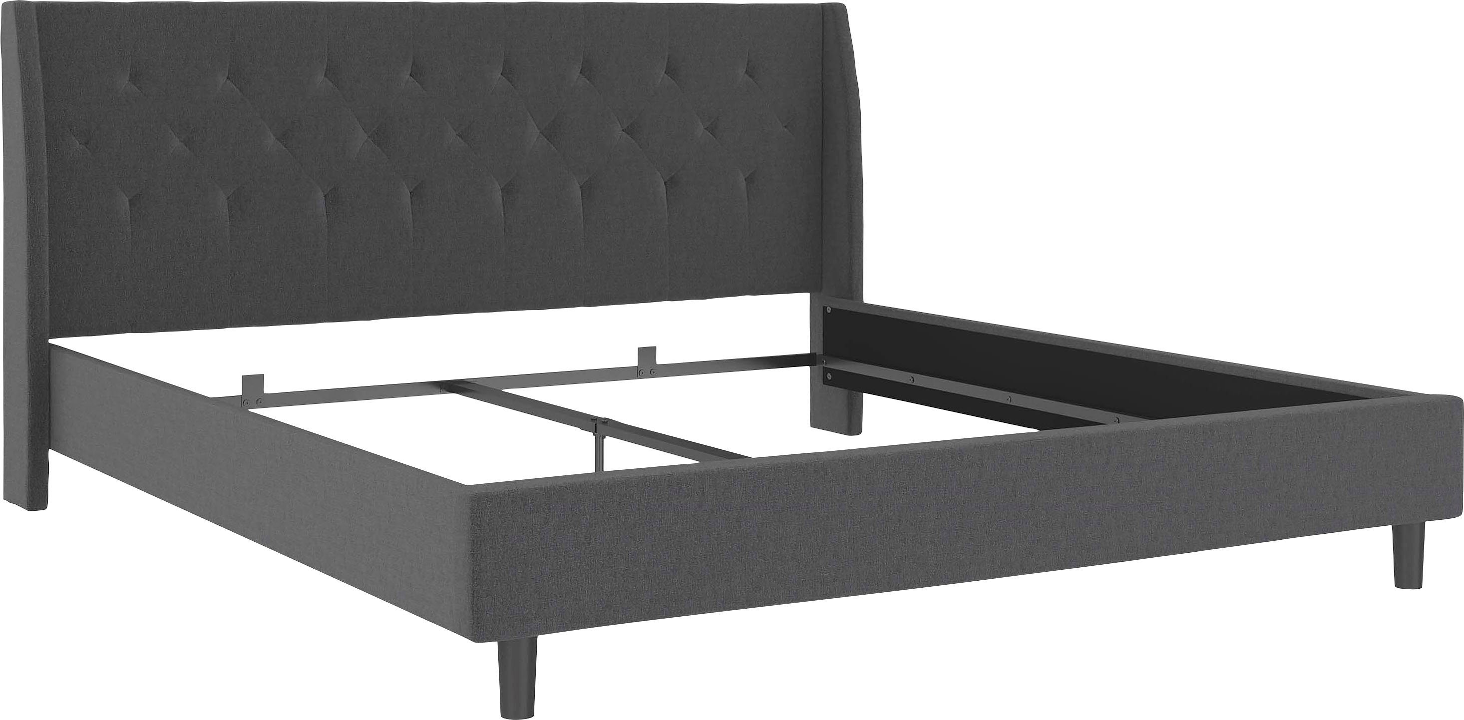Home affaire Gestoffeerd bed Kempton met ruitencapitonnage, zacht verdikt, ligoppervlak 140x200 of 180x200 cm (1-delig)