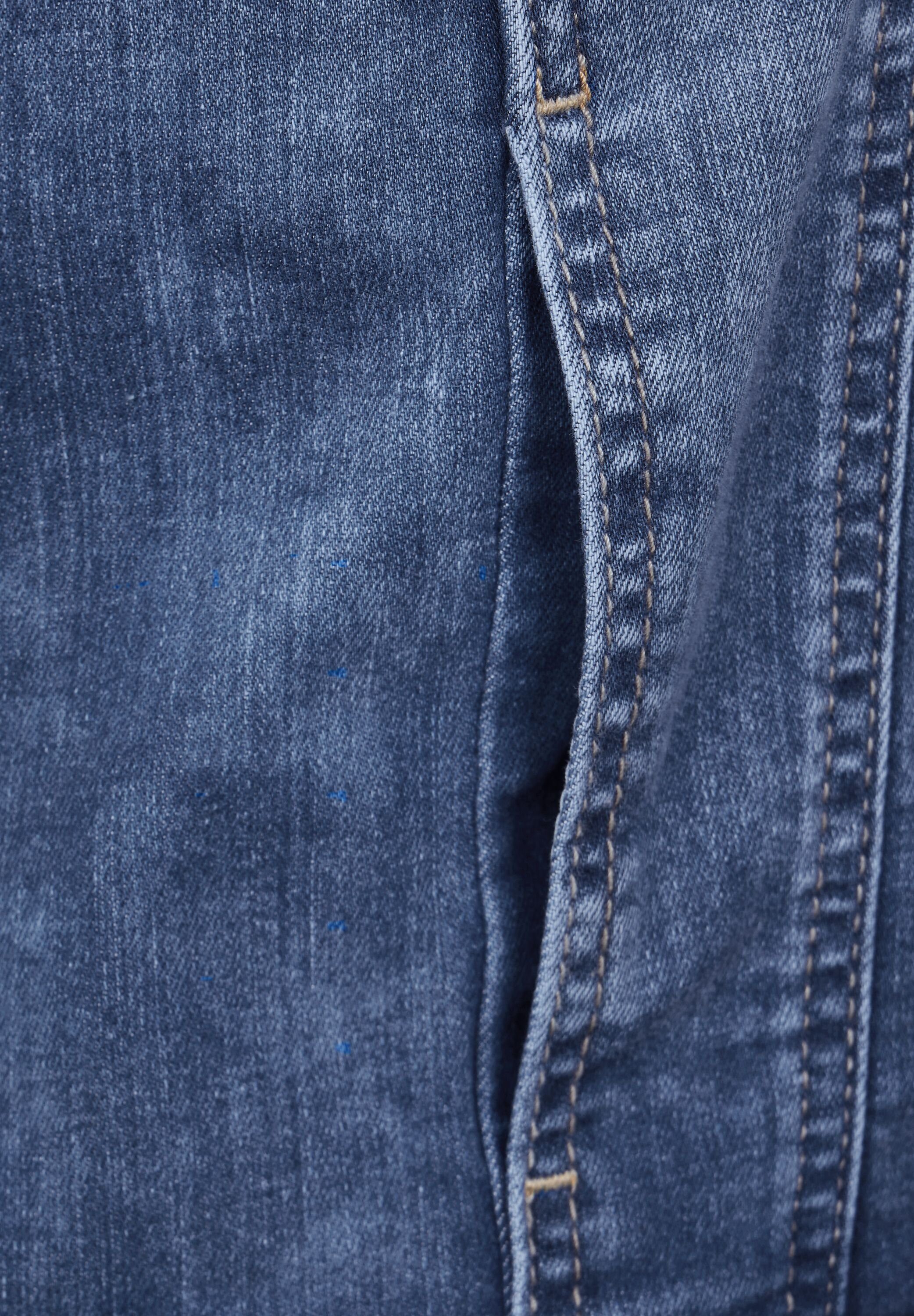 STREET ONE Jeansblazer in middenblauwe wassing