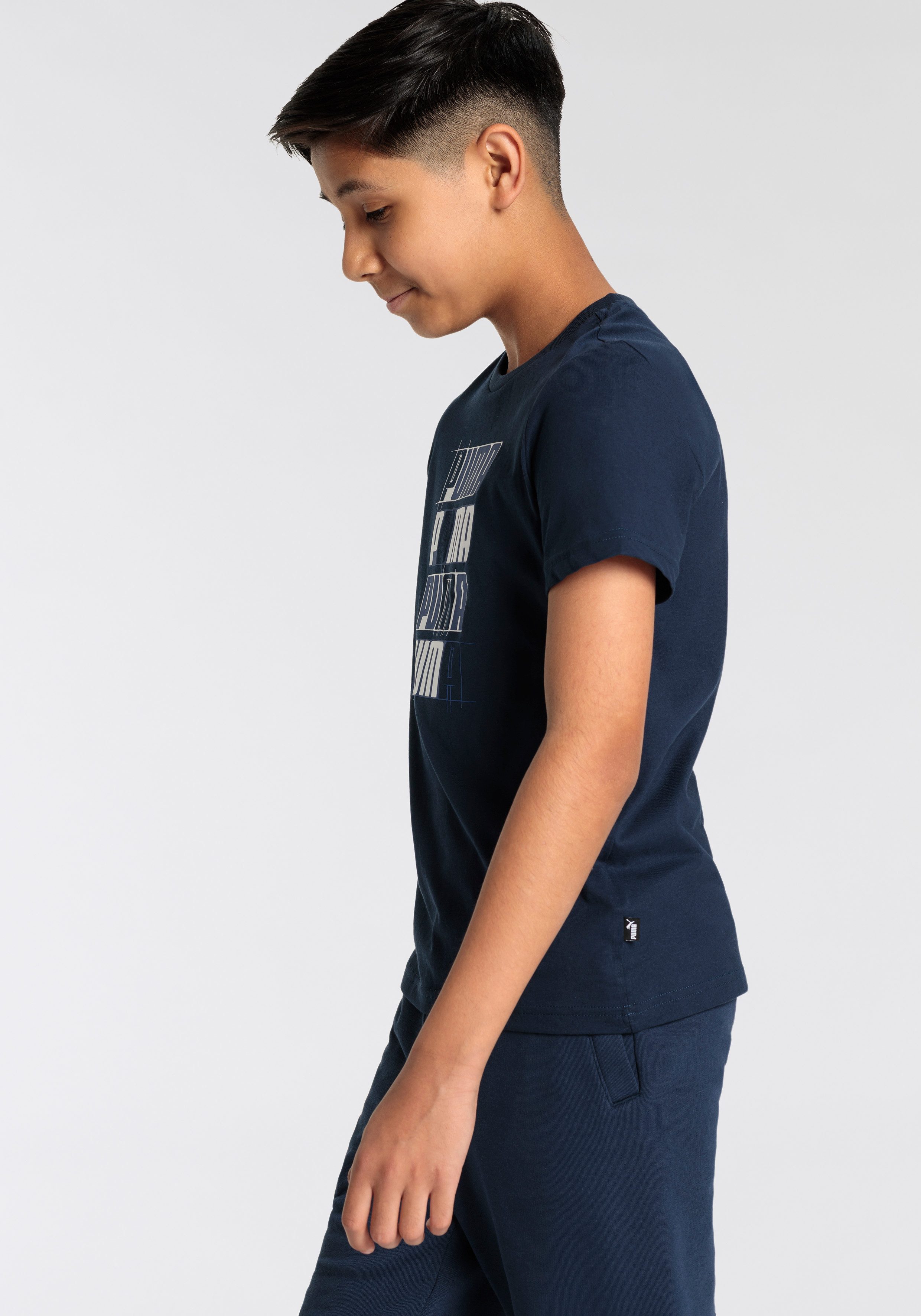 PUMA T-shirt ESS+ LOGO LAB TEE B Voor kinderen en jongeren (1-delig)