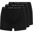 tommy hilfiger underwear boxershort met ondergoedband (set, set van 3) zwart