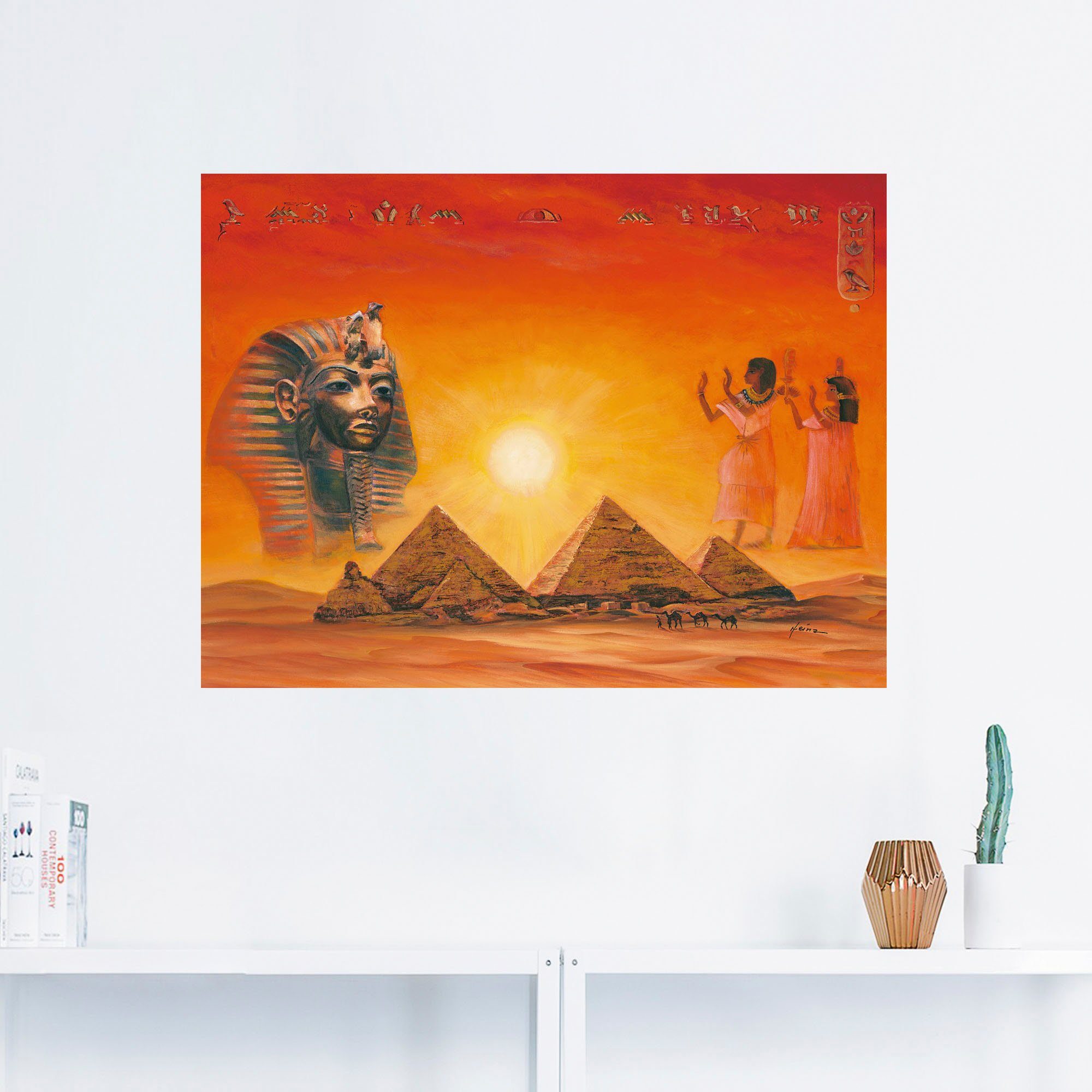 Artland Artprint Egyptische impressies als artprint van aluminium, artprint voor buiten, artprint op linnen, poster, muursticker