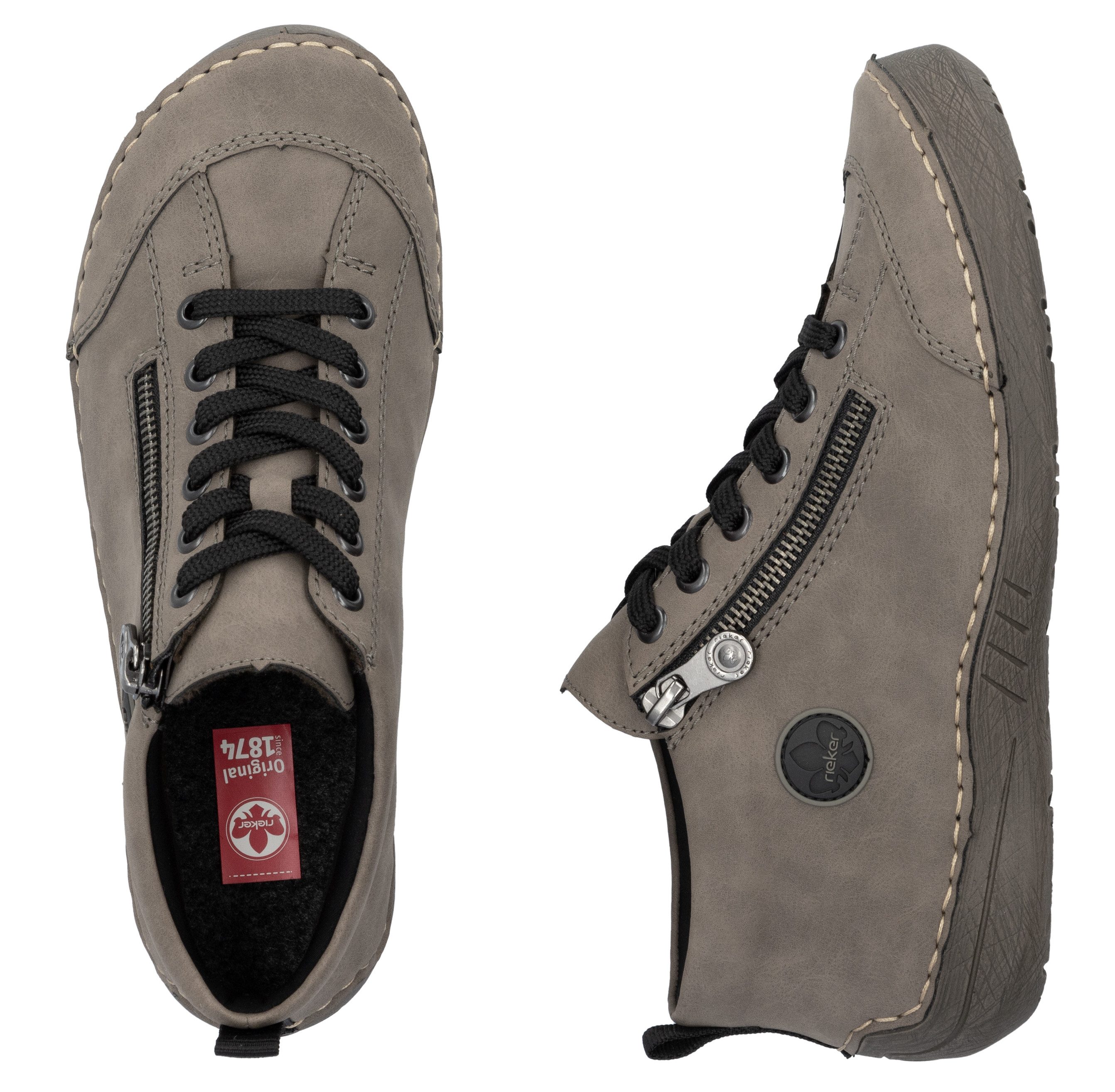 Rieker Veterschoenen sneakers, veterschoenen, outdoorschoenen met ritssluiting