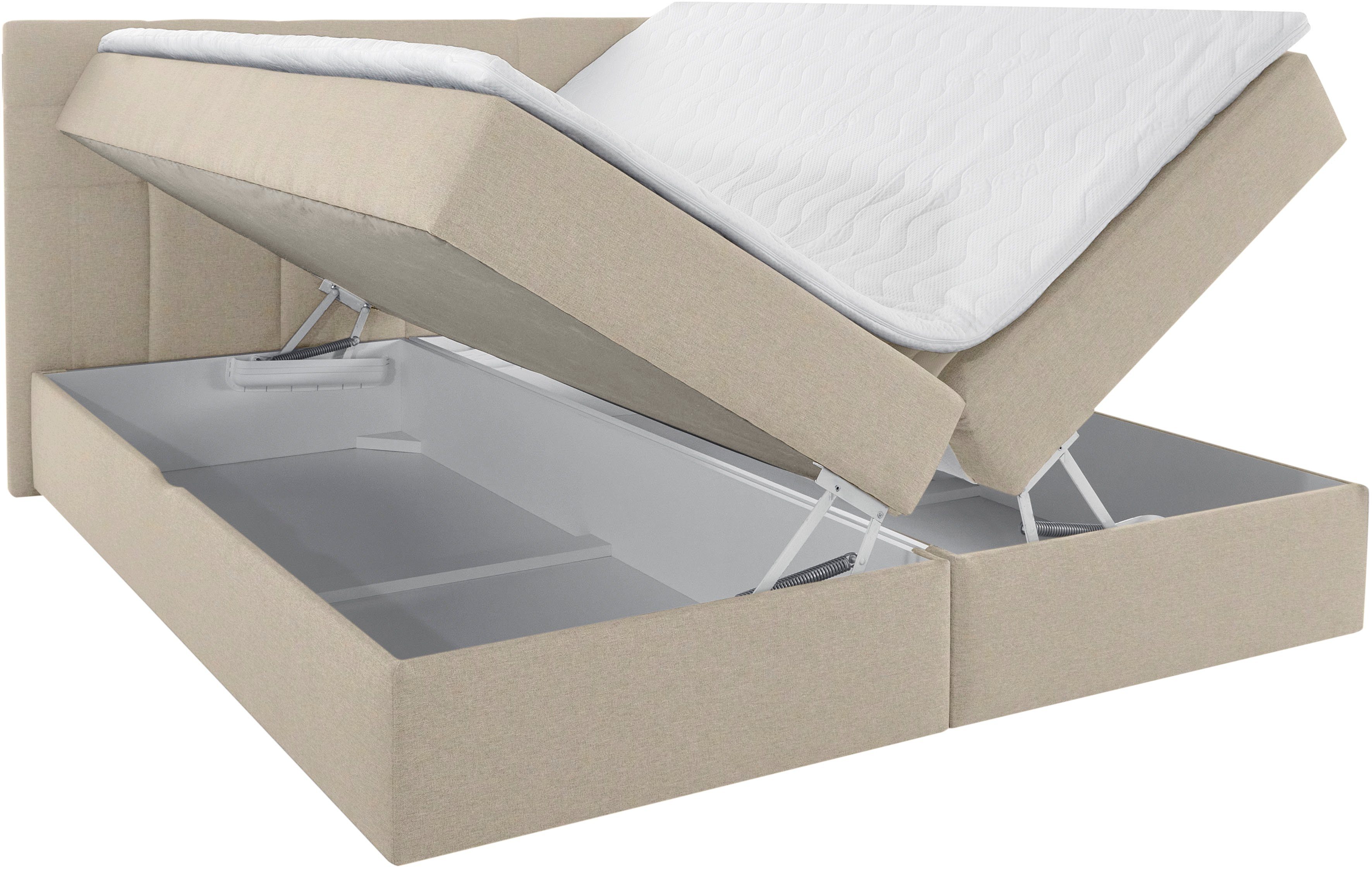 INOSIGN Boxspring OVALO optioneel met bedbox, verkrijgbaar in h2, h3 & h4