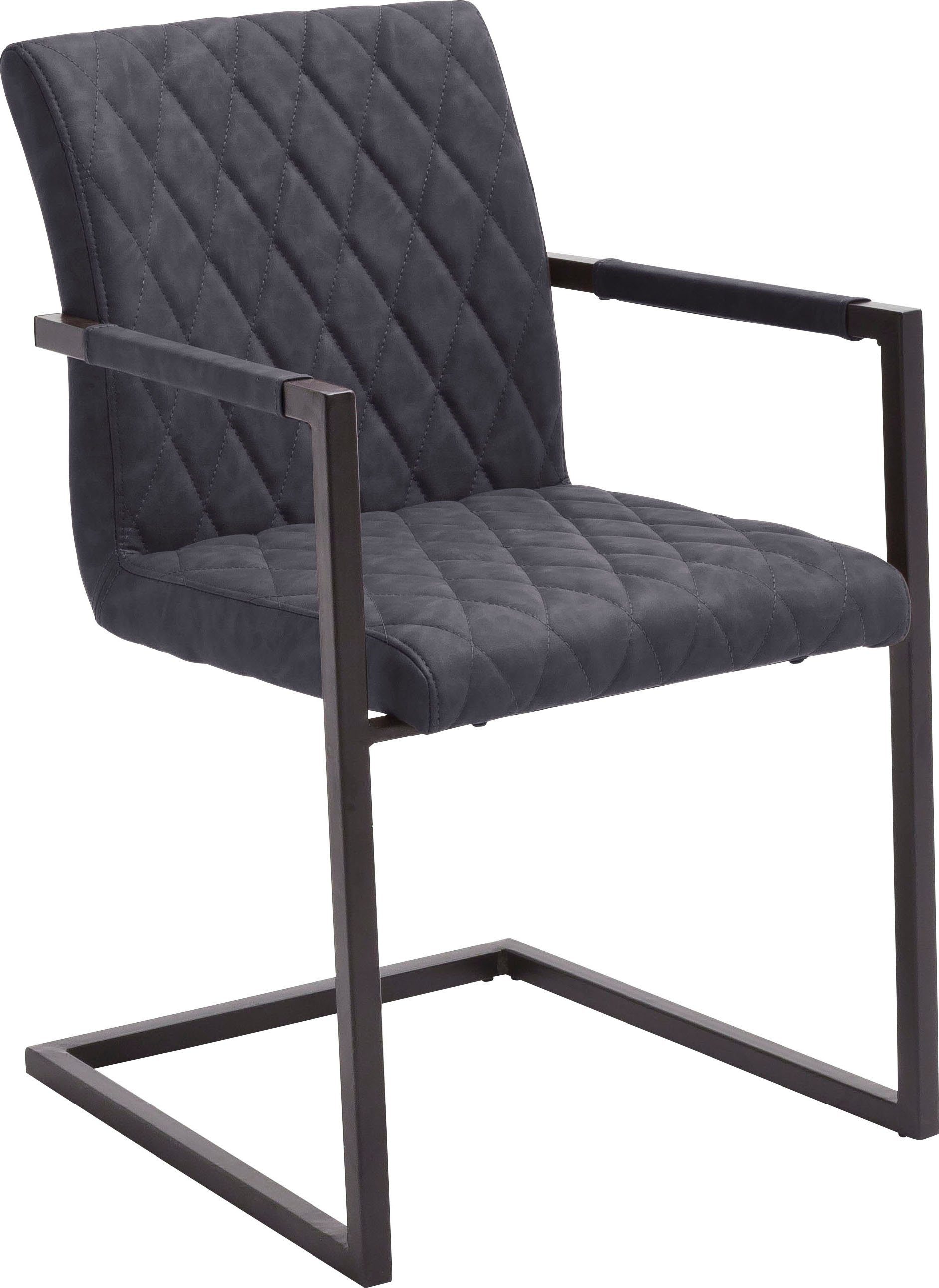 MCA furniture Vrijdragende stoel Kian Vintage imitatieleer met of zonder armleuning, stoel belastbaar tot 120 kg (set, 2 stuks)