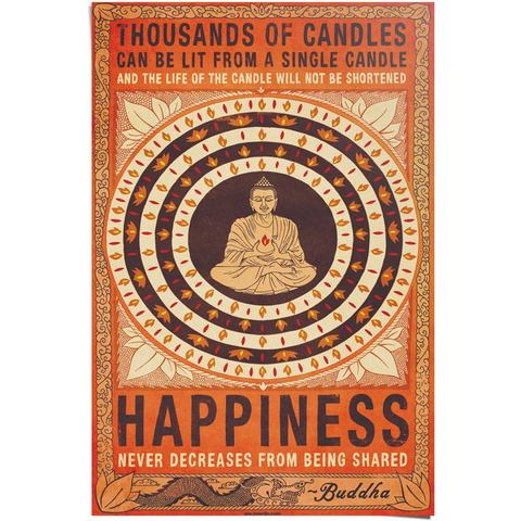 Reinders! Poster Buddha Happiness (1 stuk)