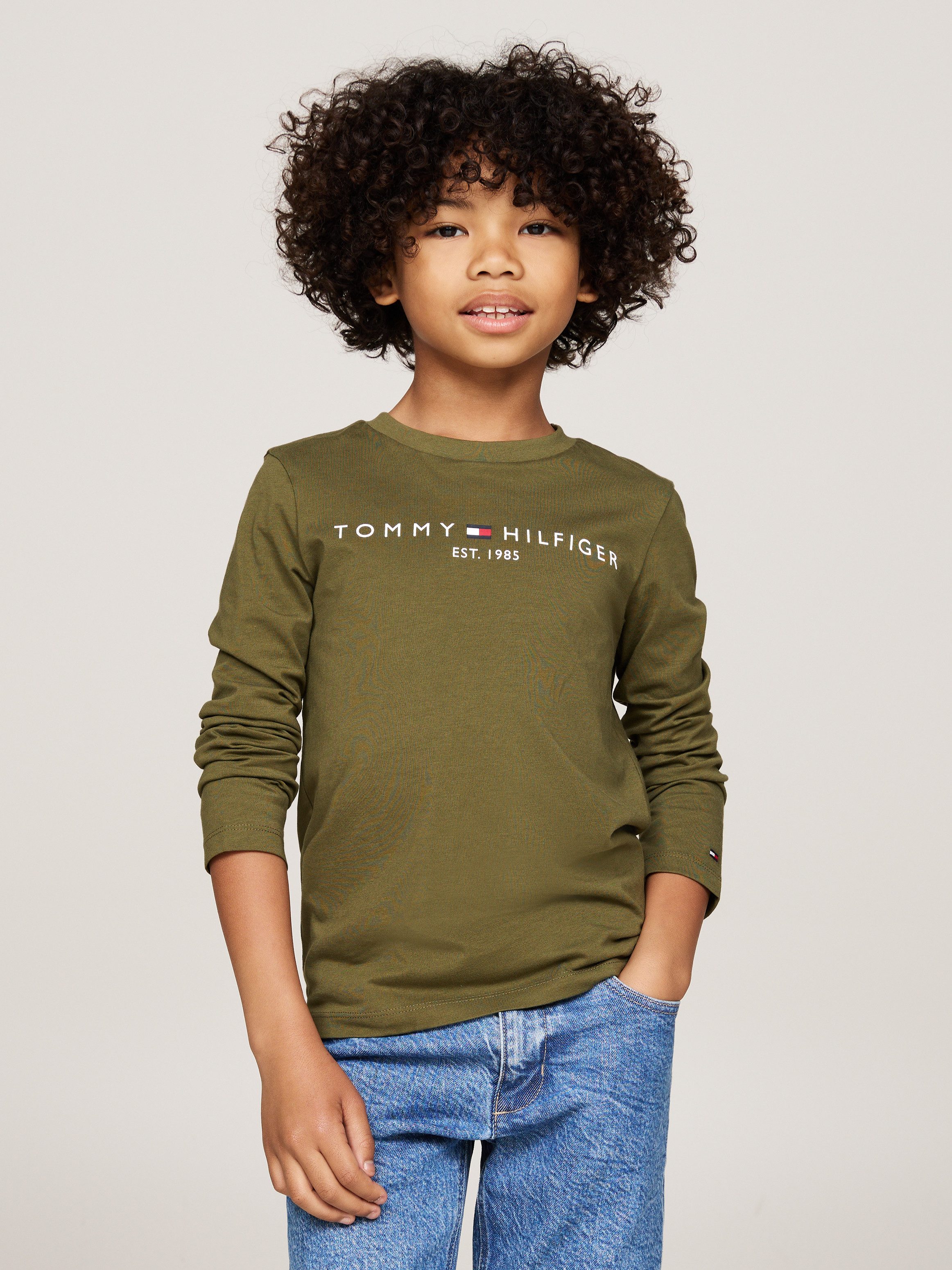 Tommy Hilfiger Shirt met lange mouwen U ESSENTIAL TEE L/S Kinderen tot 16 jaar met logo-opdruk