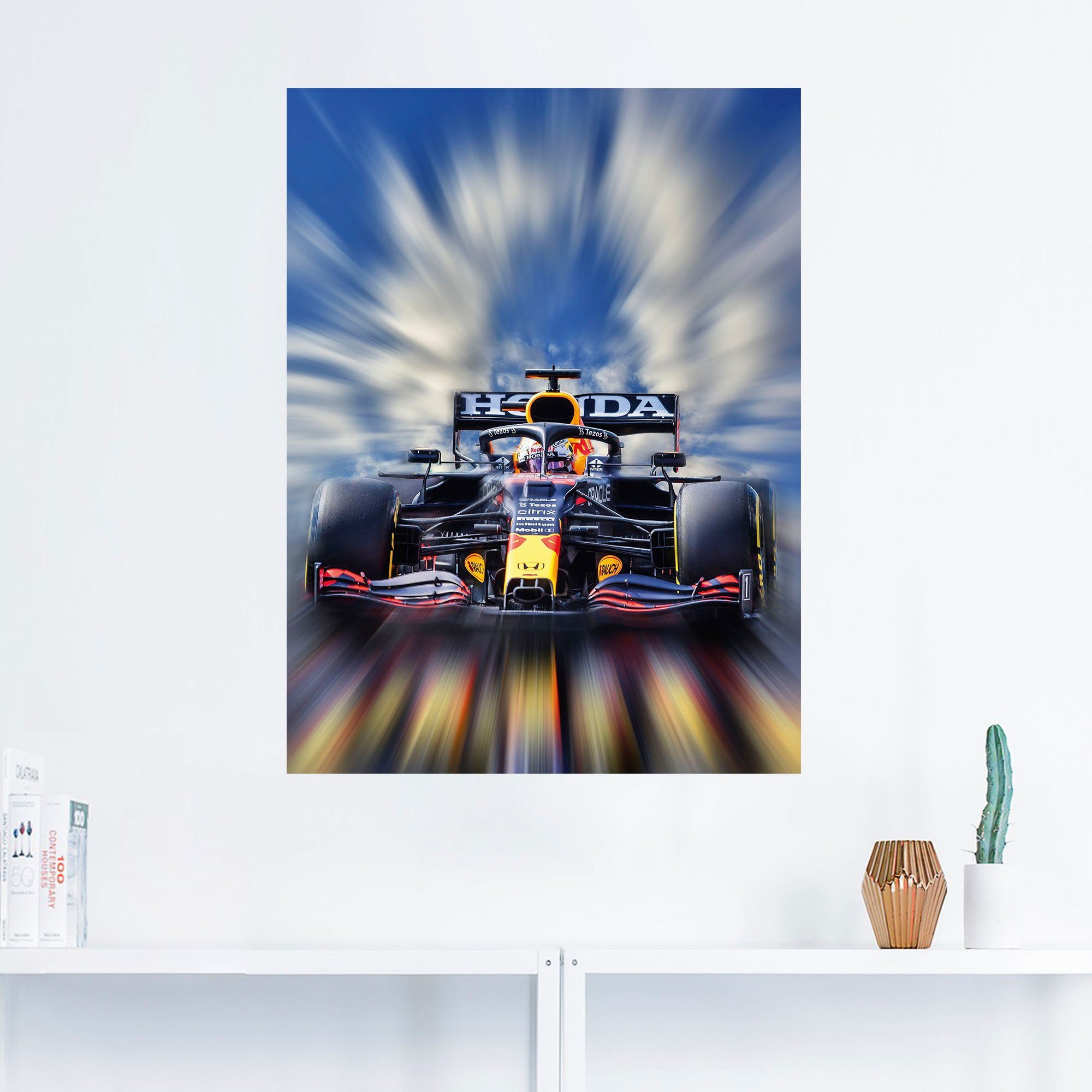 Artland Artprint Max Verstappen - wereldkampioen Formule 1 als artprint van aluminium, artprint voor buiten, artprint op linnen, poster, muursticker