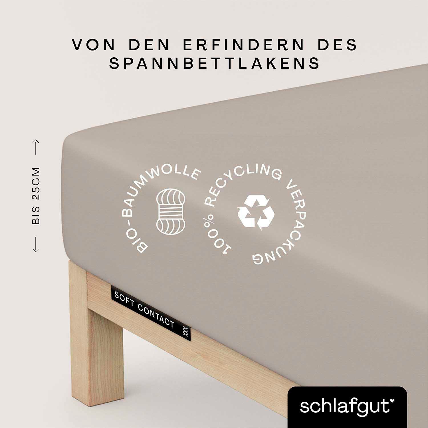 Schlafgut Hoeslaken Soft Contact 100% bio katoen (1 stuk)