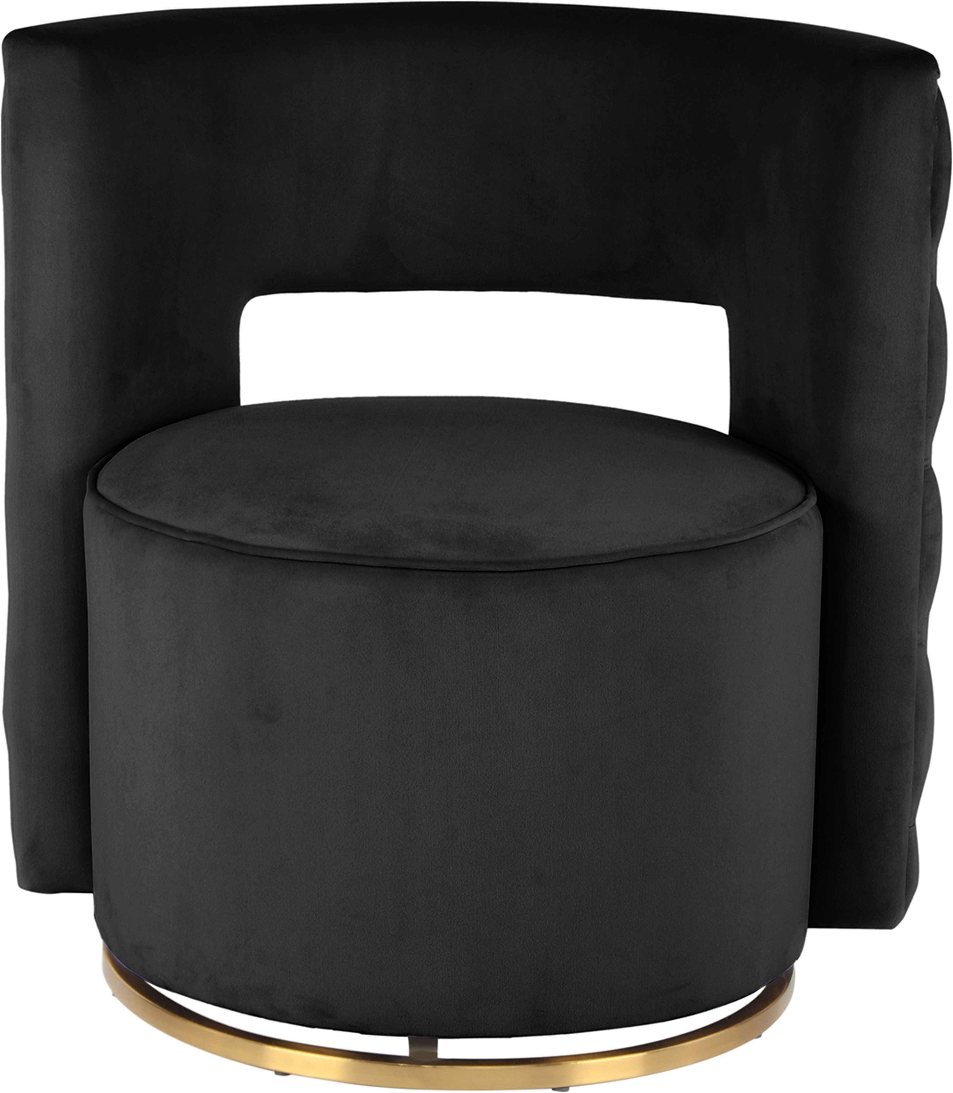 Kayoom Fauteuil Draaistoel Beverly 125, draaibaar, frame van staal, fluweelachtige oppervlakte (1 stuk)