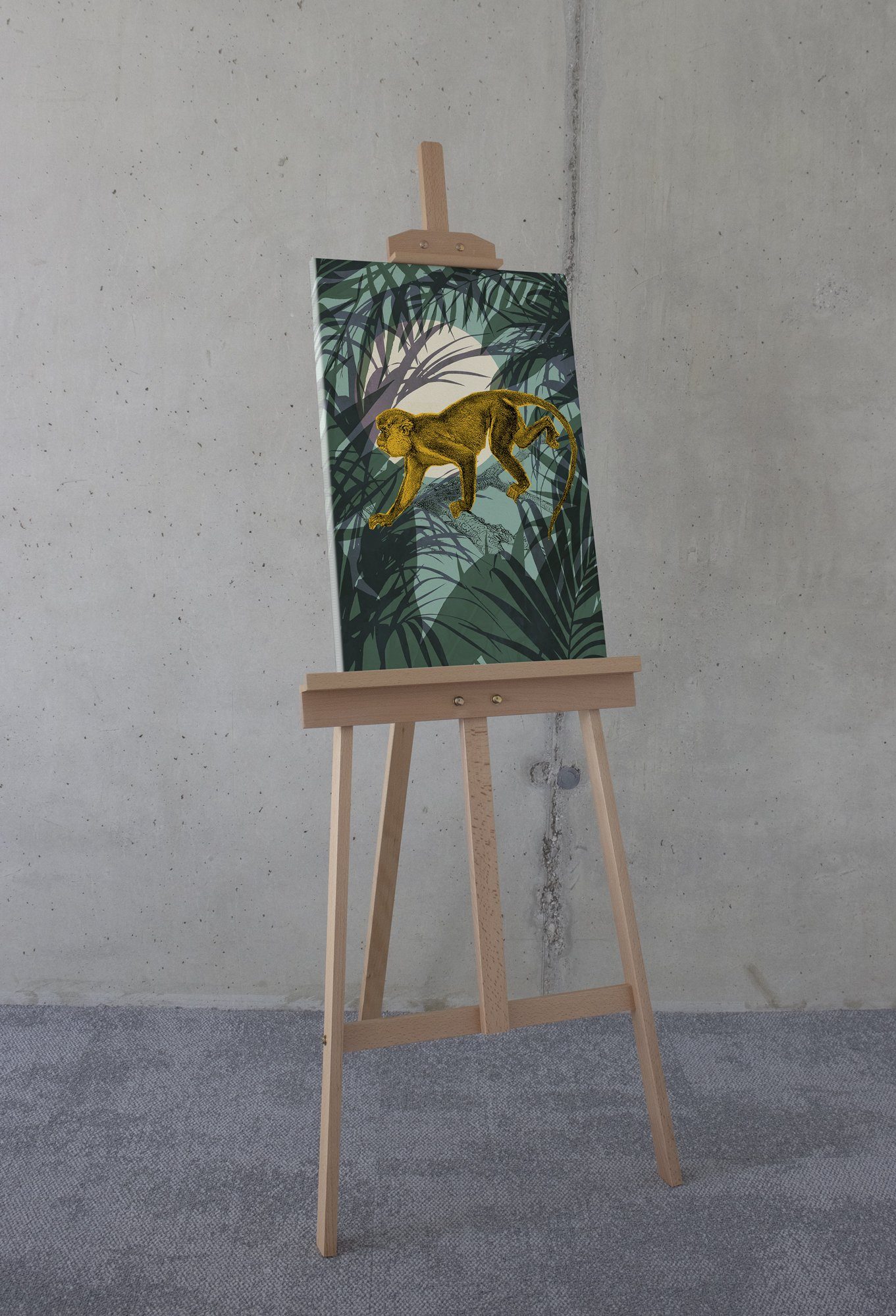 Komar Artprint op linnen Sneaky Monkey - Afmeting 40 x 60 cm (1 stuk)
