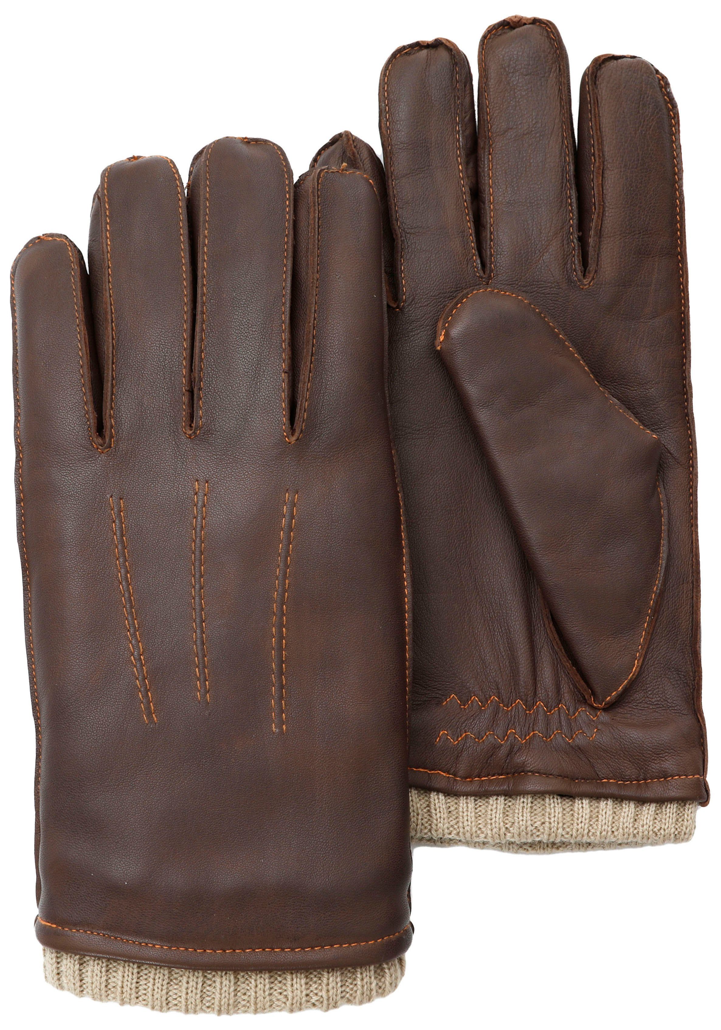PEARLWOOD Leren handschoenen Wilson Vintage look door waxafwerking