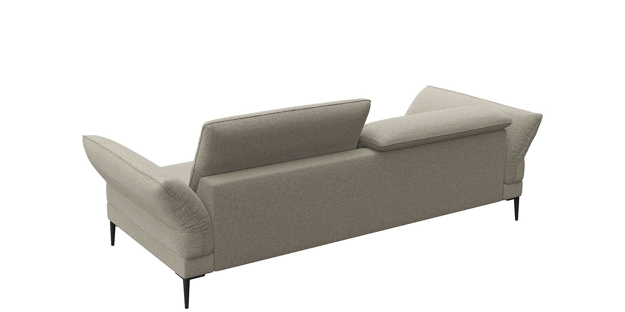 FLEXLUX 3-zitsbank Salino, functie-sofa, relaxsofa Bank met arm- en hoofdeinde verstellingen, koudschuim & staalgolven