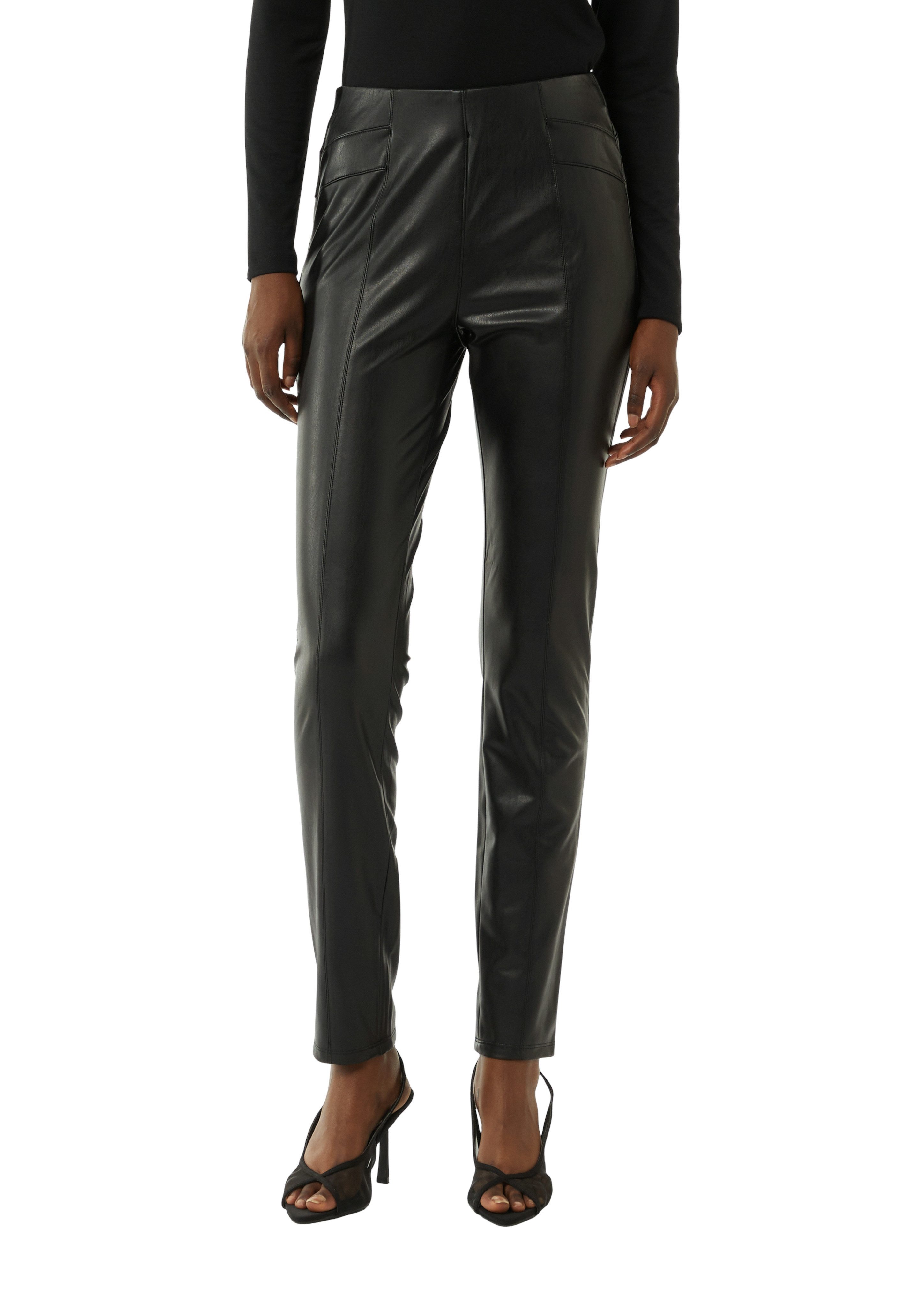 Comma 7/8 legging van imitatieleer sportleggings maat 36 zwart