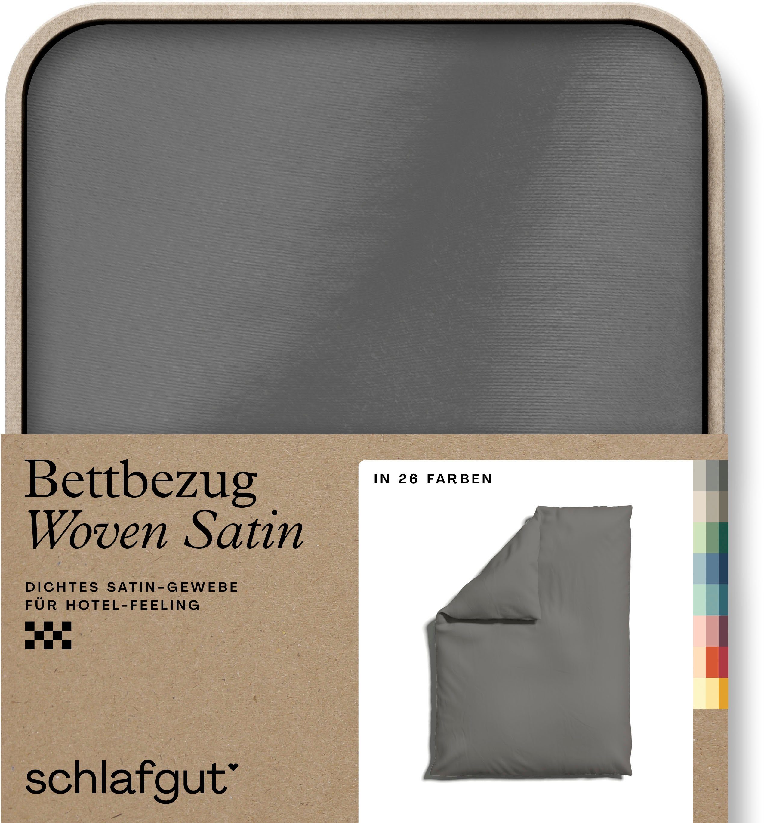 Schlafgut Dekbedovertrek Woven Satin bijzonder dicht geweven, mix & match: bijpassende kussenhoes verkrijgbaar (1 stuk) dekbedovertrekken maat 155 cm