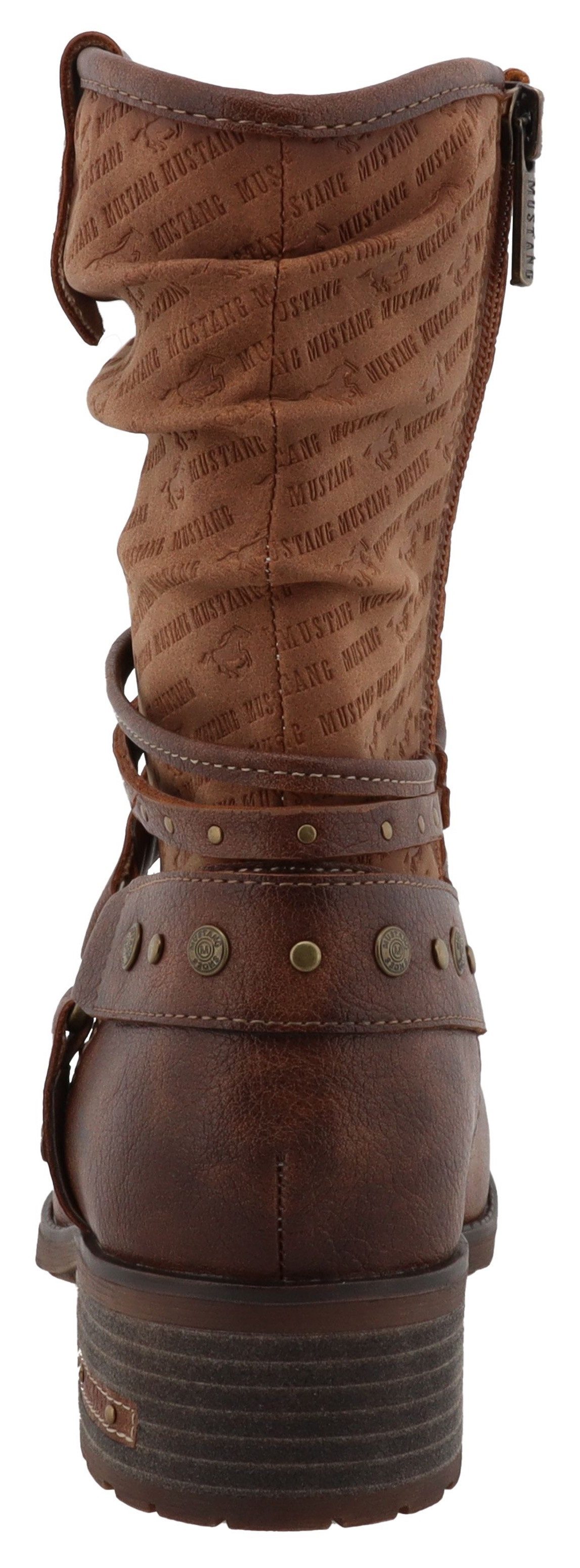 Mustang Shoes Winterlaarzen FABIENNE Enkellaarsje, westernboots in used-look