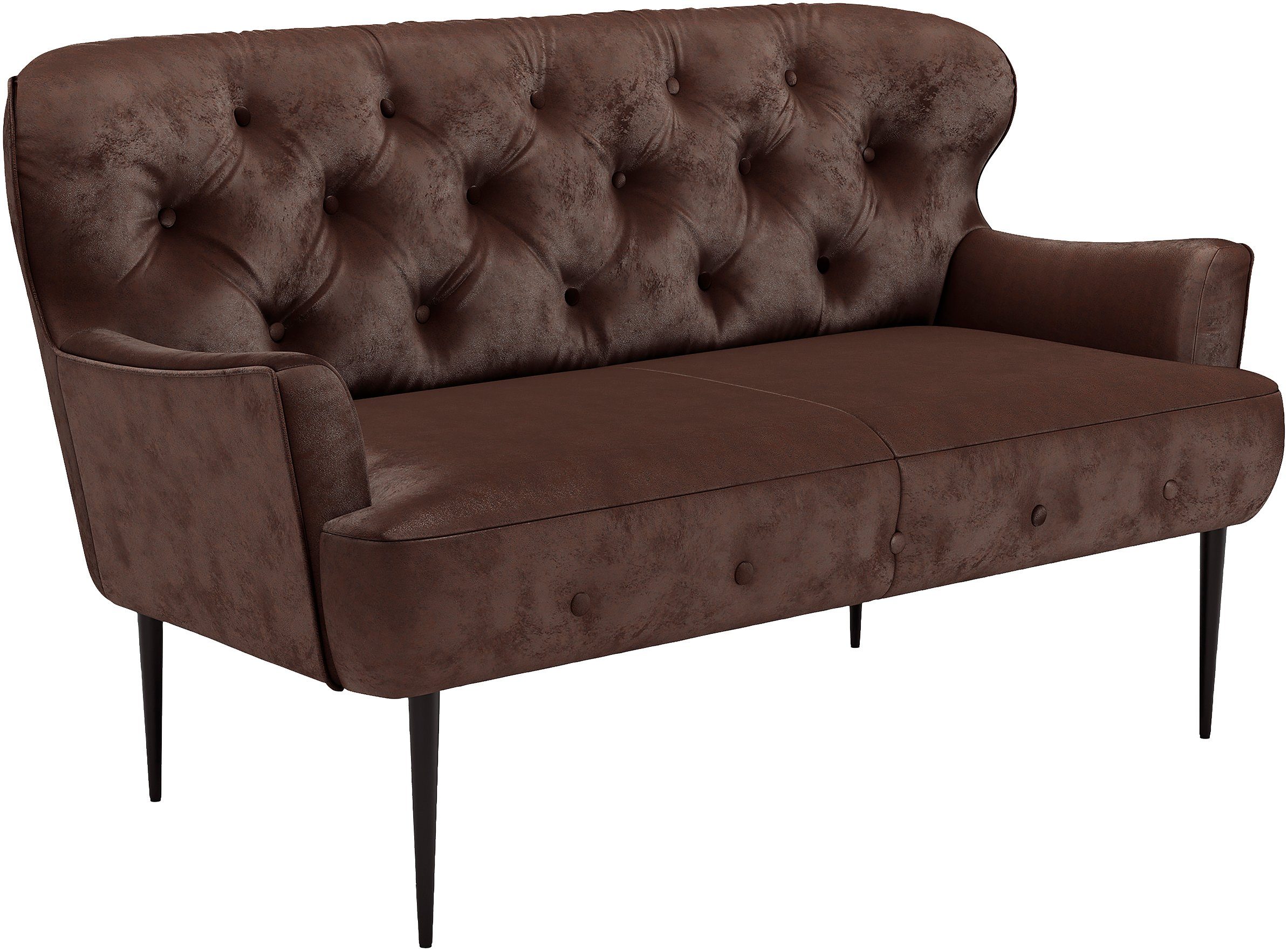 Places of Style 2-zitsbank Amber met capitonnage, in verschillende stofsoorten