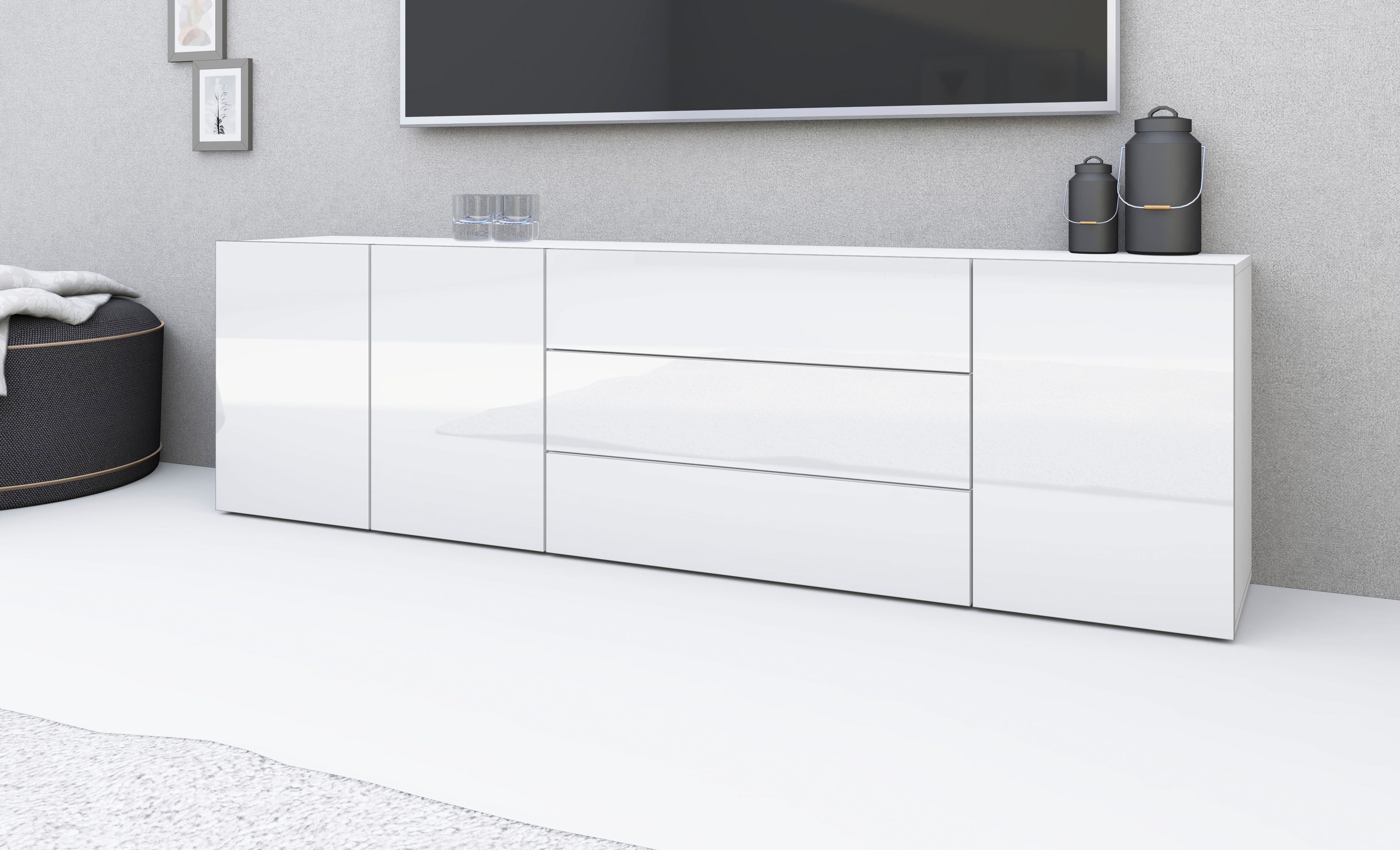 borchardt Möbel Dressoir Sophia Breedte 190 cm, hangend en staand te monteren