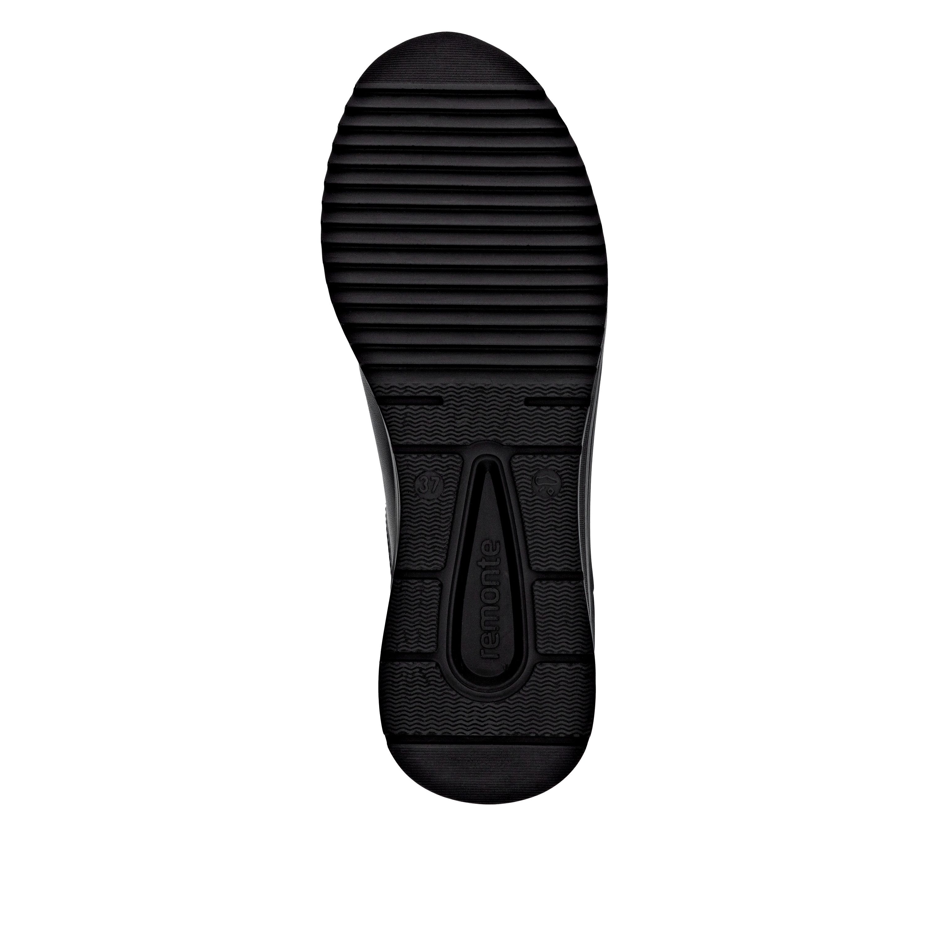 Remonte Sneakers met sleehak , vrijetijdsschoen, lage schoen, veterschoen met goudkleurige logo-hanger
