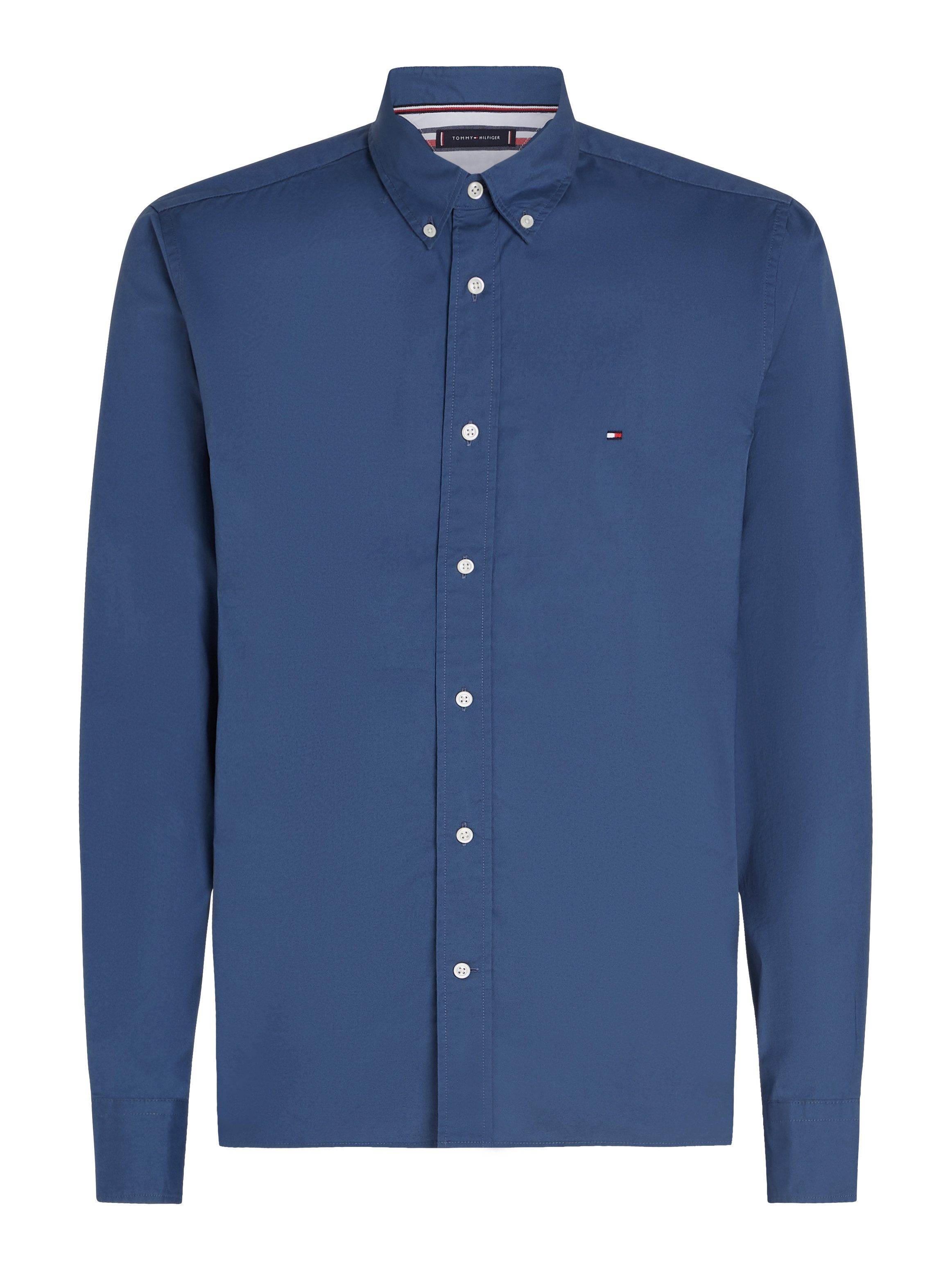 Tommy Hilfiger Overhemd met lange mouwen FLEX POPLIN RF SHIRT met labelschild binnenin de knoopsluiting (1-delig)