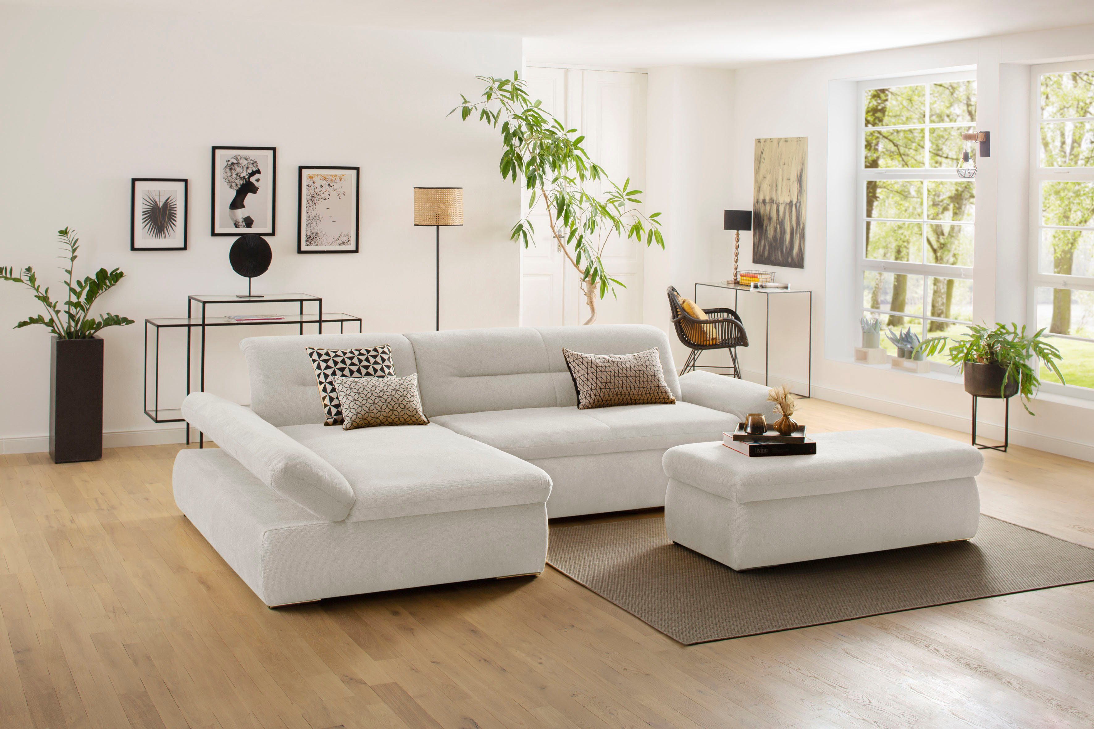 INOSIGN Hocker Avesa Met groot opbergvak, passend bij de serie "Avesa", bxdxh: 136x64x43 cm