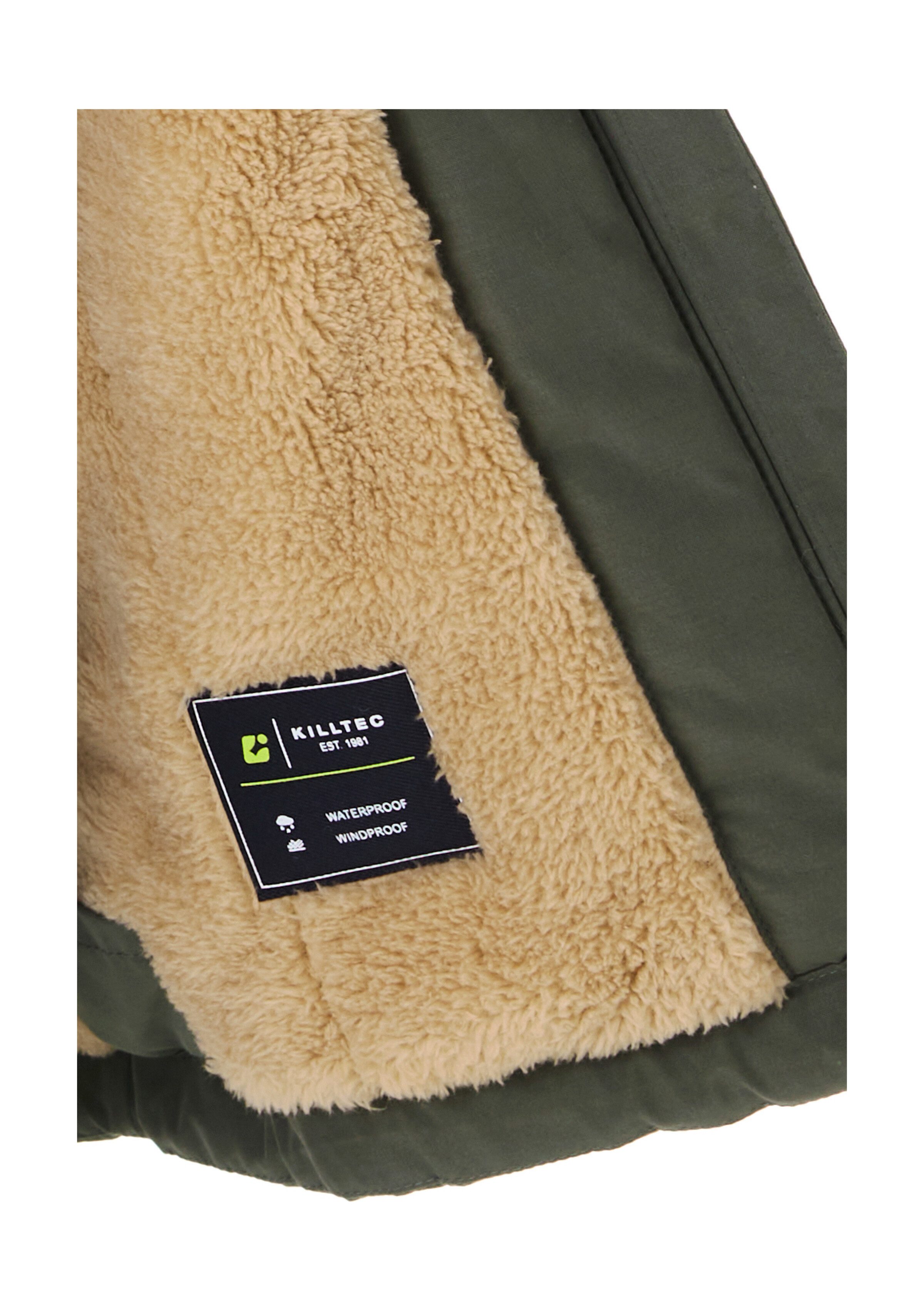Killtec Functioneel jack KOW 377 BYS JCKT Waterdicht functioneel jack met capuchon, warme voering en kinbescherming