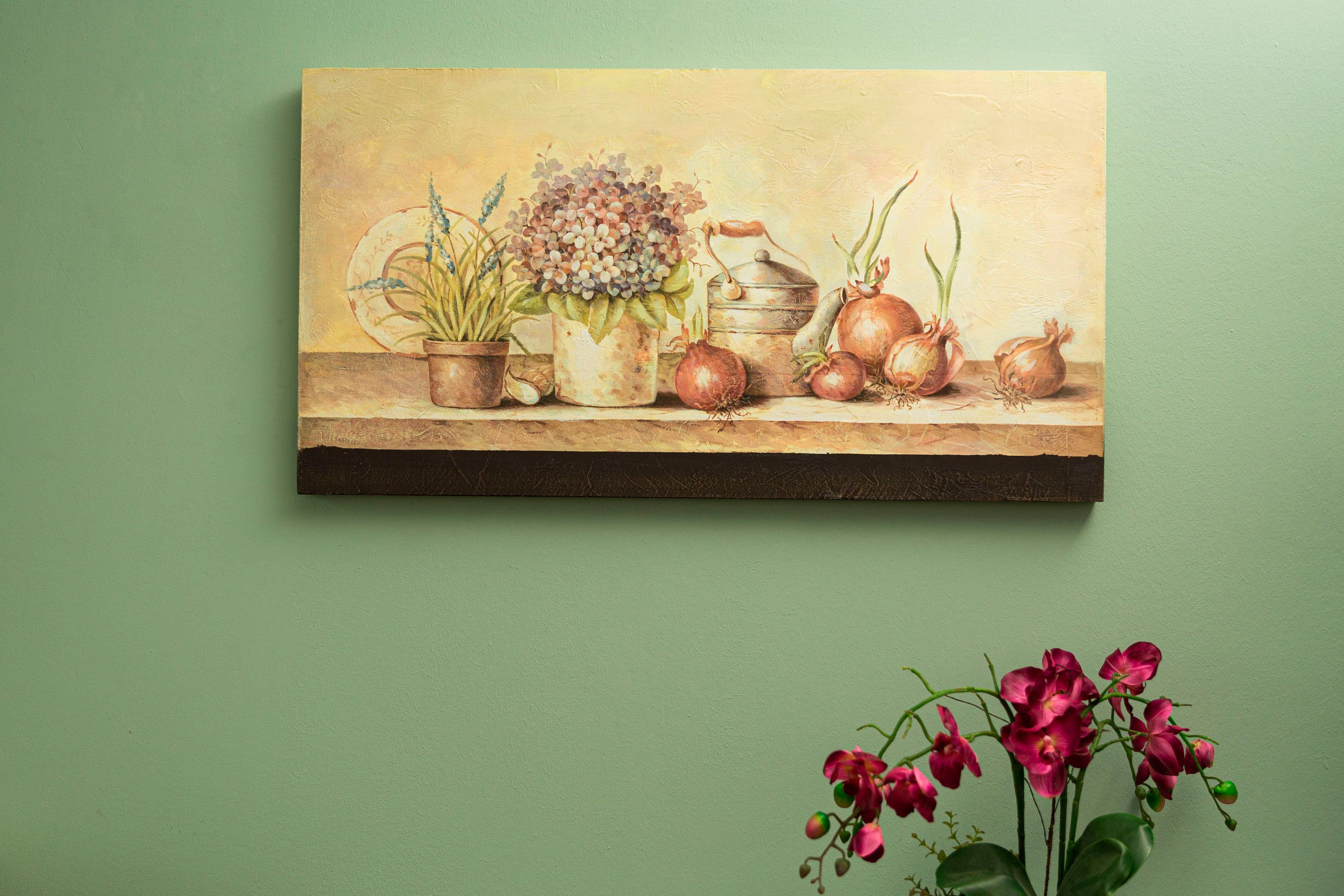 Myflair Möbel & Accessoires Artprint Kate Wanddecoratie, motief bloemen & vruchten, 90x48 cm, woonkamer