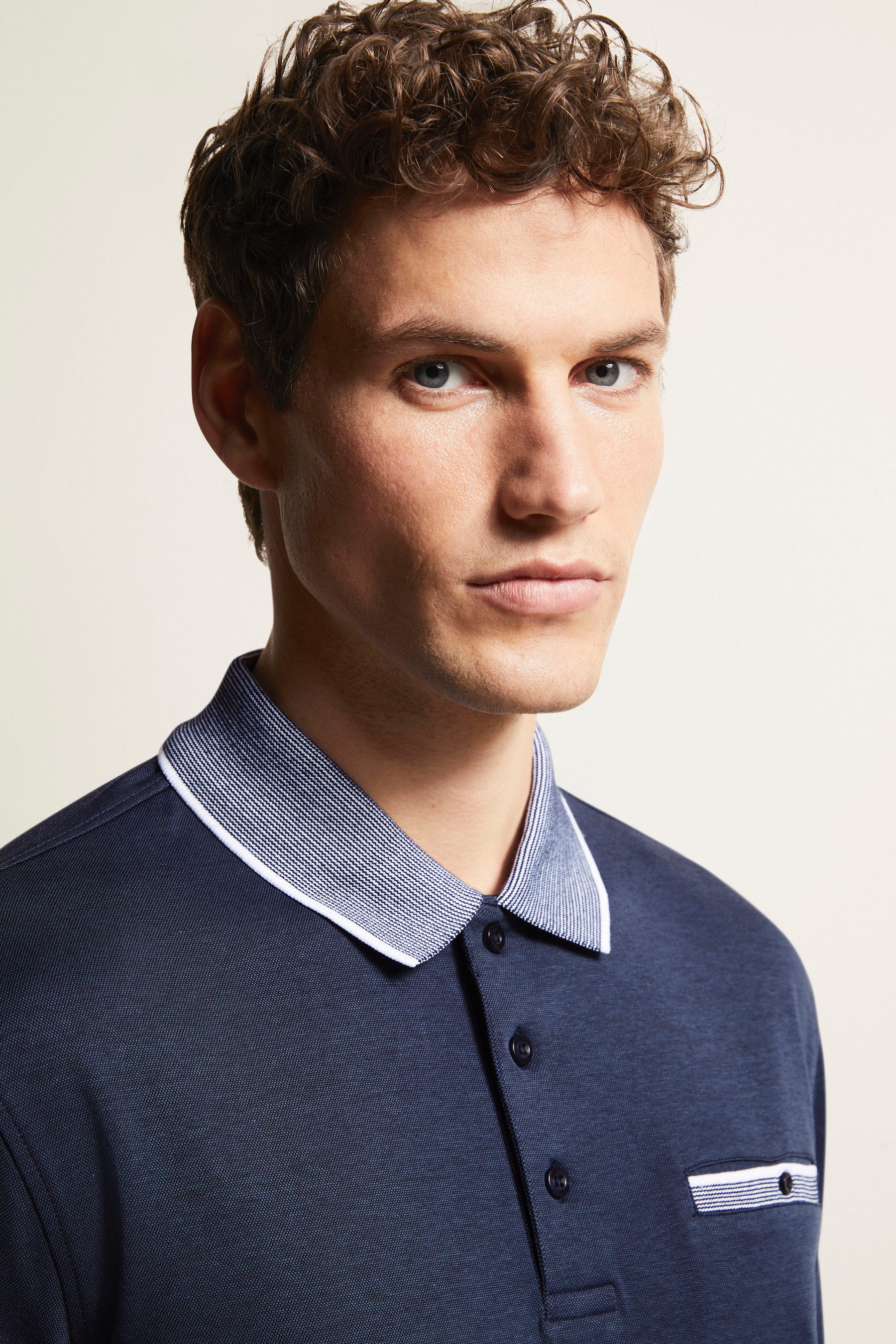Bugatti Poloshirt met contraststrepen