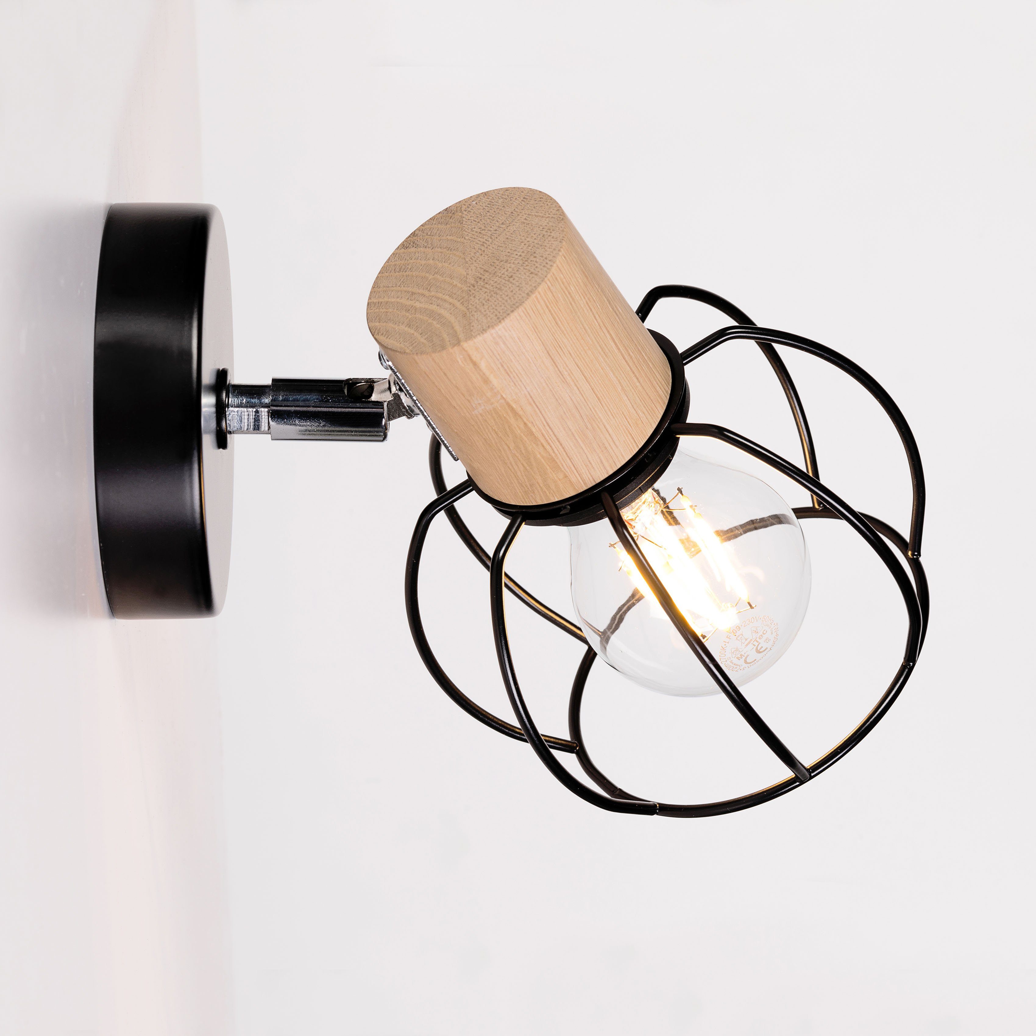 BRITOP LIGHTING Wandlamp Phiphi Decoratieve lamp van metaal, bijpassende LM E27 / excl., made in Europe (1 stuk)
