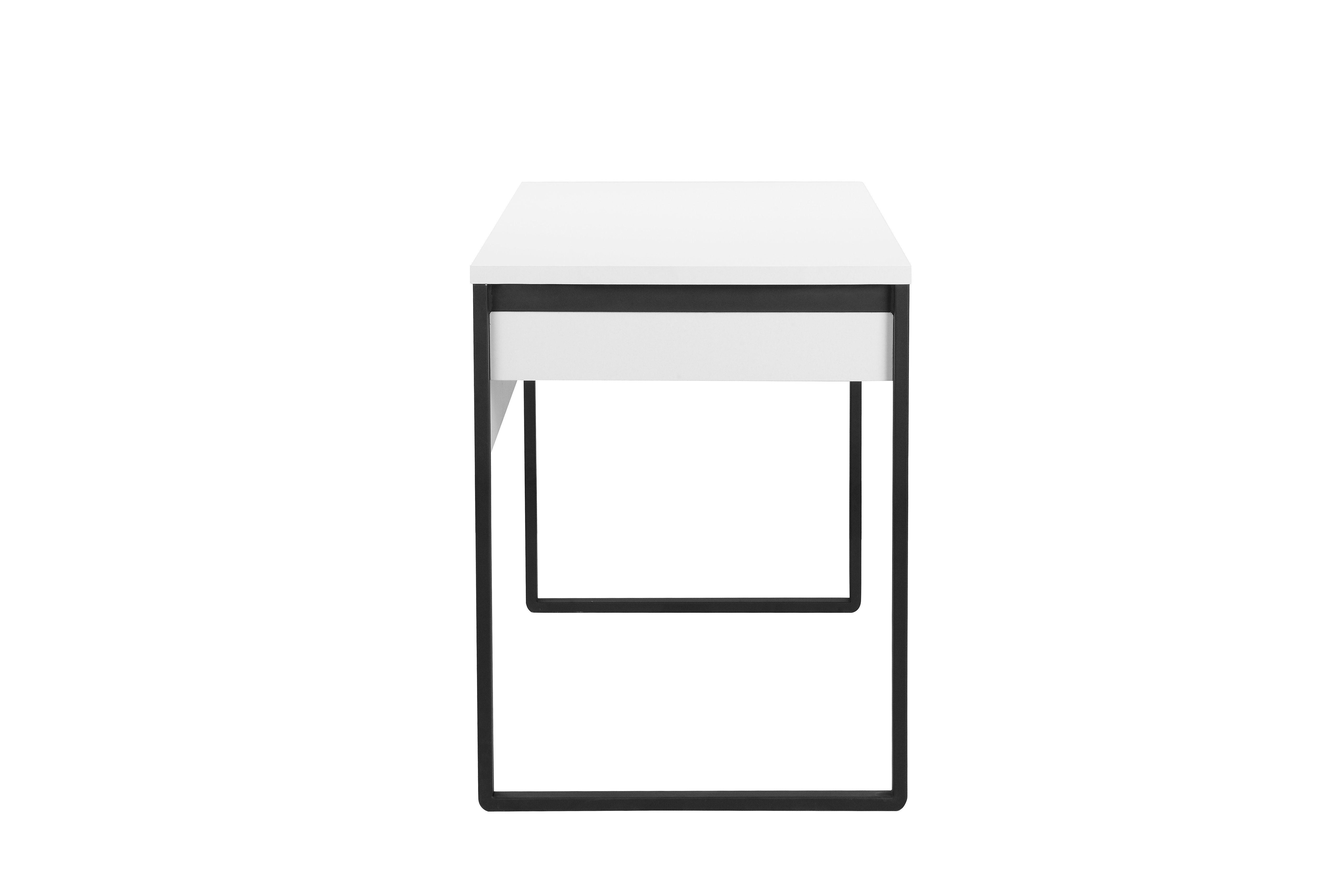 Places of Style Bureau Moid, Computertafel in modern design, Breedte 120/140/160 cm, met metalen poten & lade