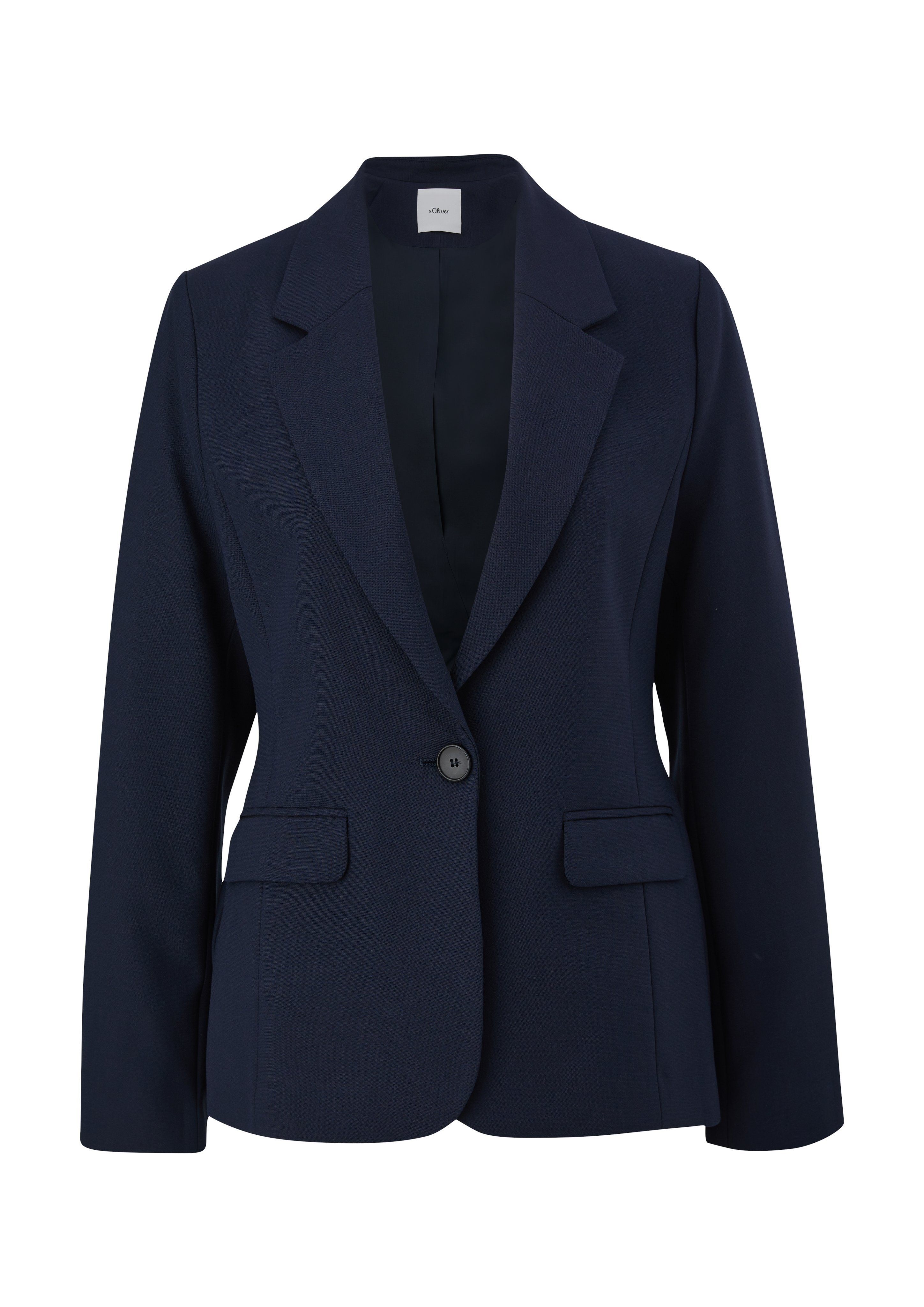 s.Oliver BLACK LABEL Korte blazer met klepzakken aan de voorkant