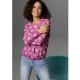 aniston selected blouse zonder sluiting met grote stippen - nieuwe collectie paars