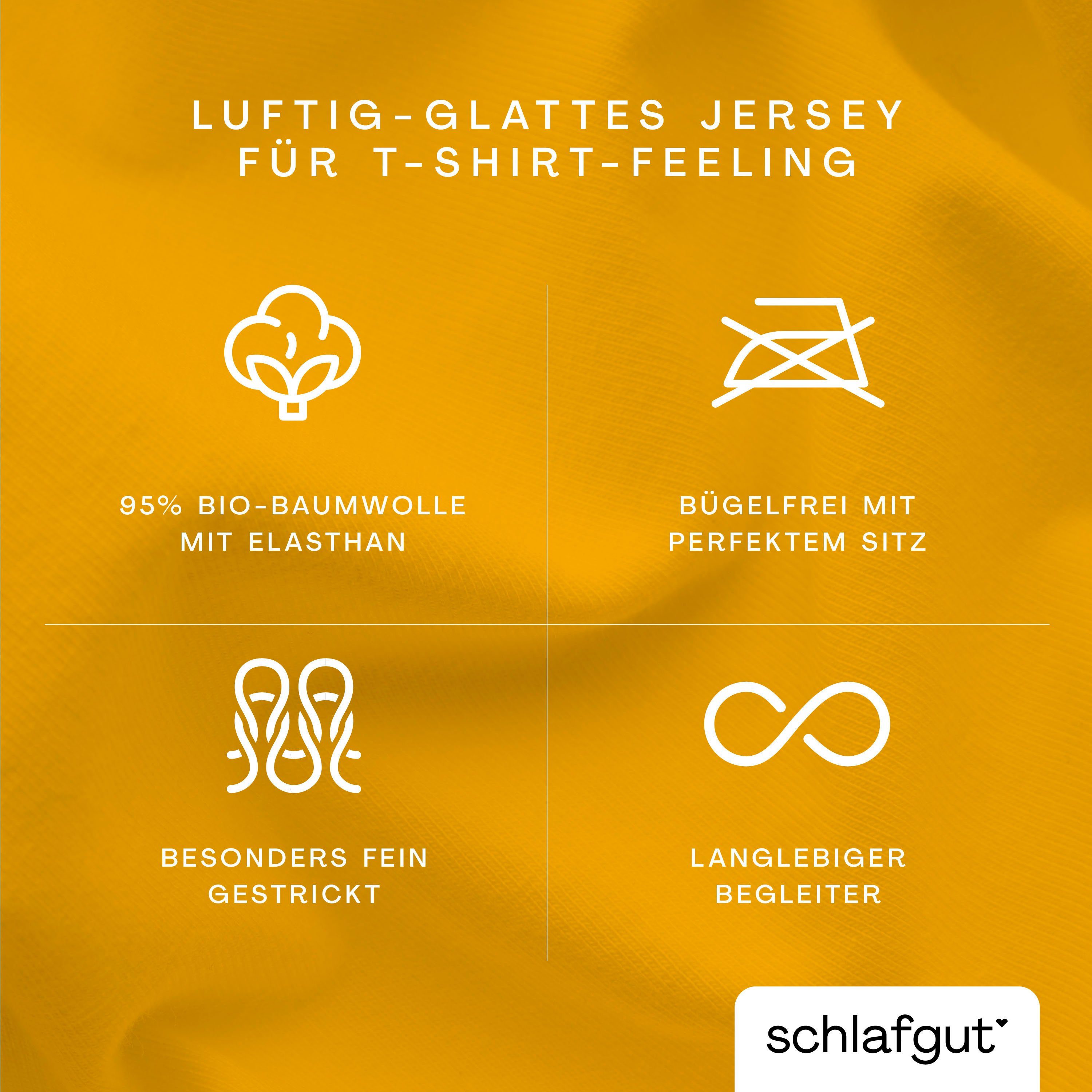 Schlafgut Dekbedovertrek Gebreide jersey uni, van biologisch katoen met elastaan, rits kreukvrij, mix & match beddengoed: bijpassende kussenhoes verkrijgbaar (1 stuk)
