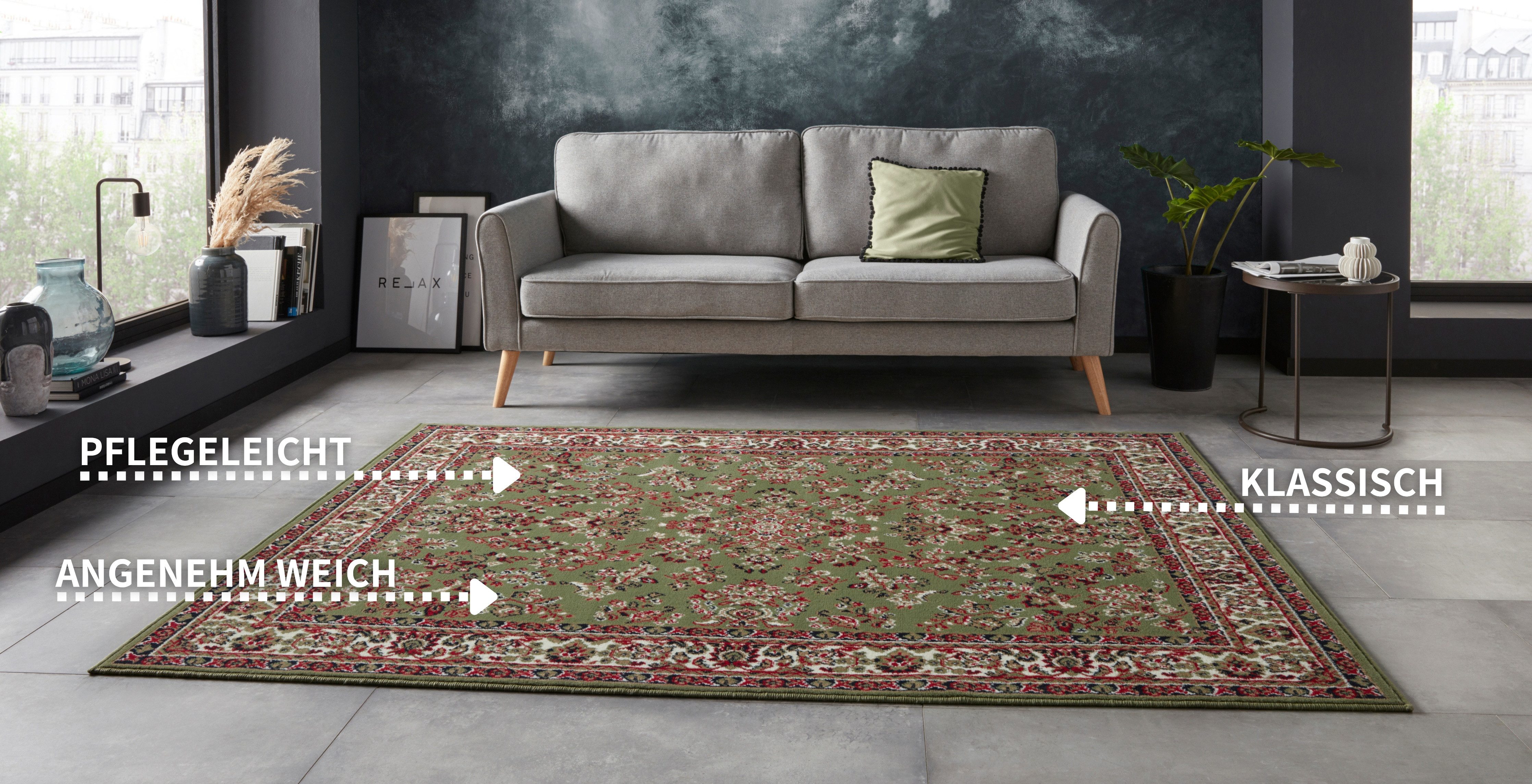 my home Vloerkleed Halton Kortpolig, orient-look, met bies, loper, onderhoudsvriendelijk, geketteld