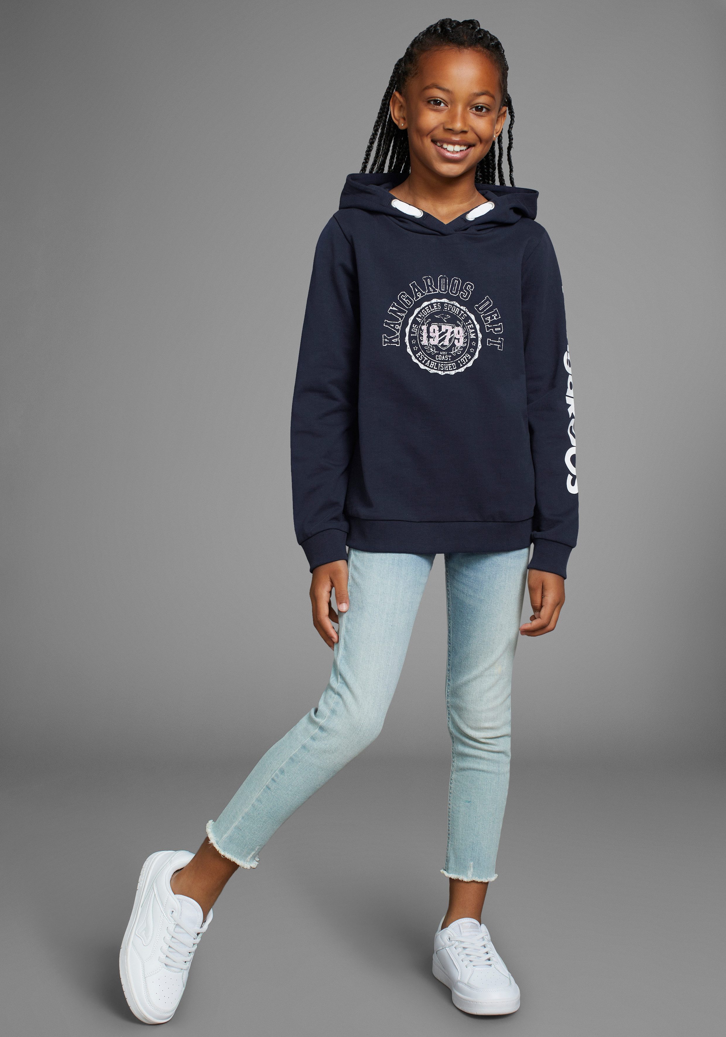 KangaROOS Hoodie Logoprint in zachte kwaliteit voor meisjes