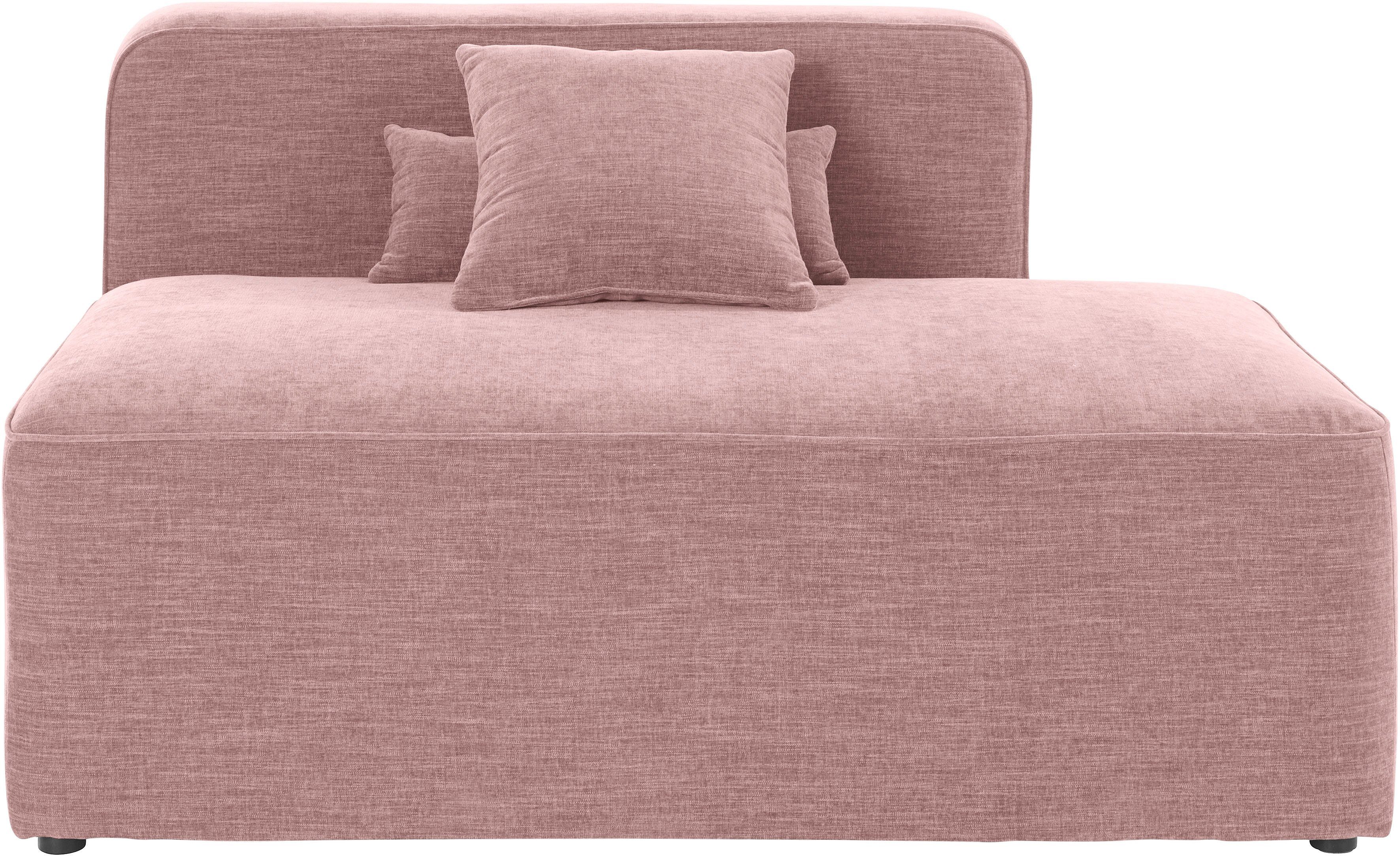 andas Récamier Sundstrup Moduleserie, individuele samenstelling roze, chaise longues, Recamiere links